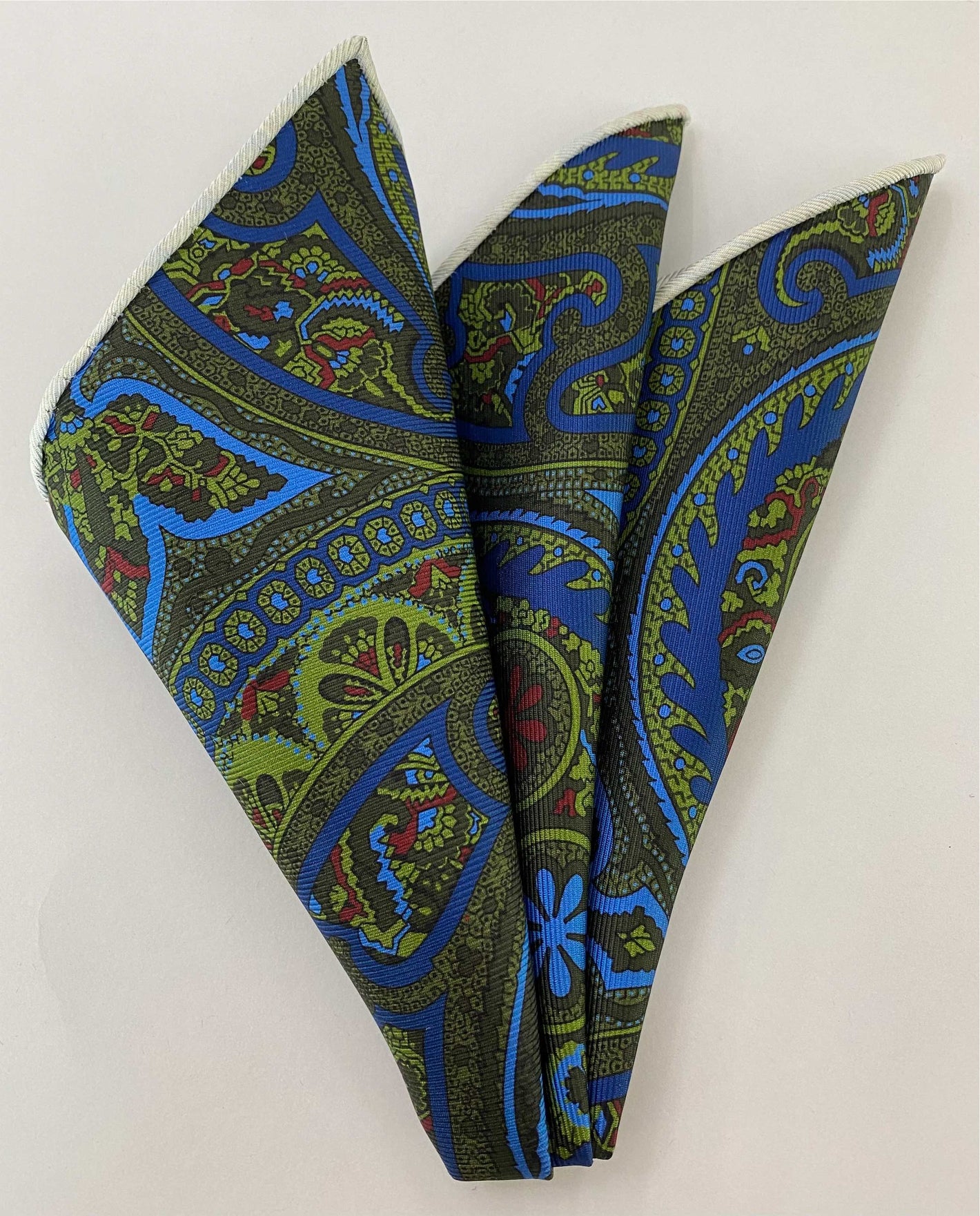 マクルズフィールド プリントシルク ポケットスクエア MCP-733