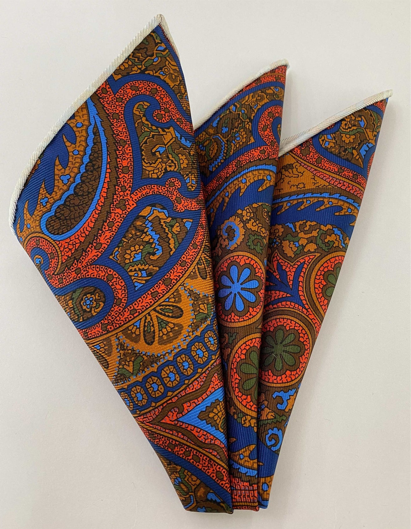 マクルズフィールド プリントシルク ポケットスクエア MCP-734