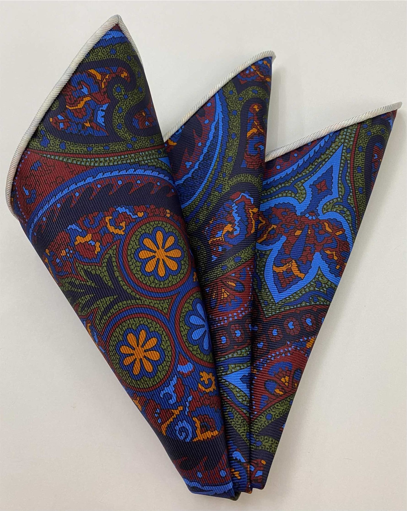 マクルズフィールド プリントシルク ポケットスクエア MCP-738