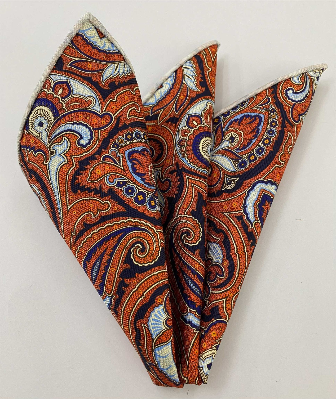 Macclesfield Printed Silk Pocket Square MCP-740