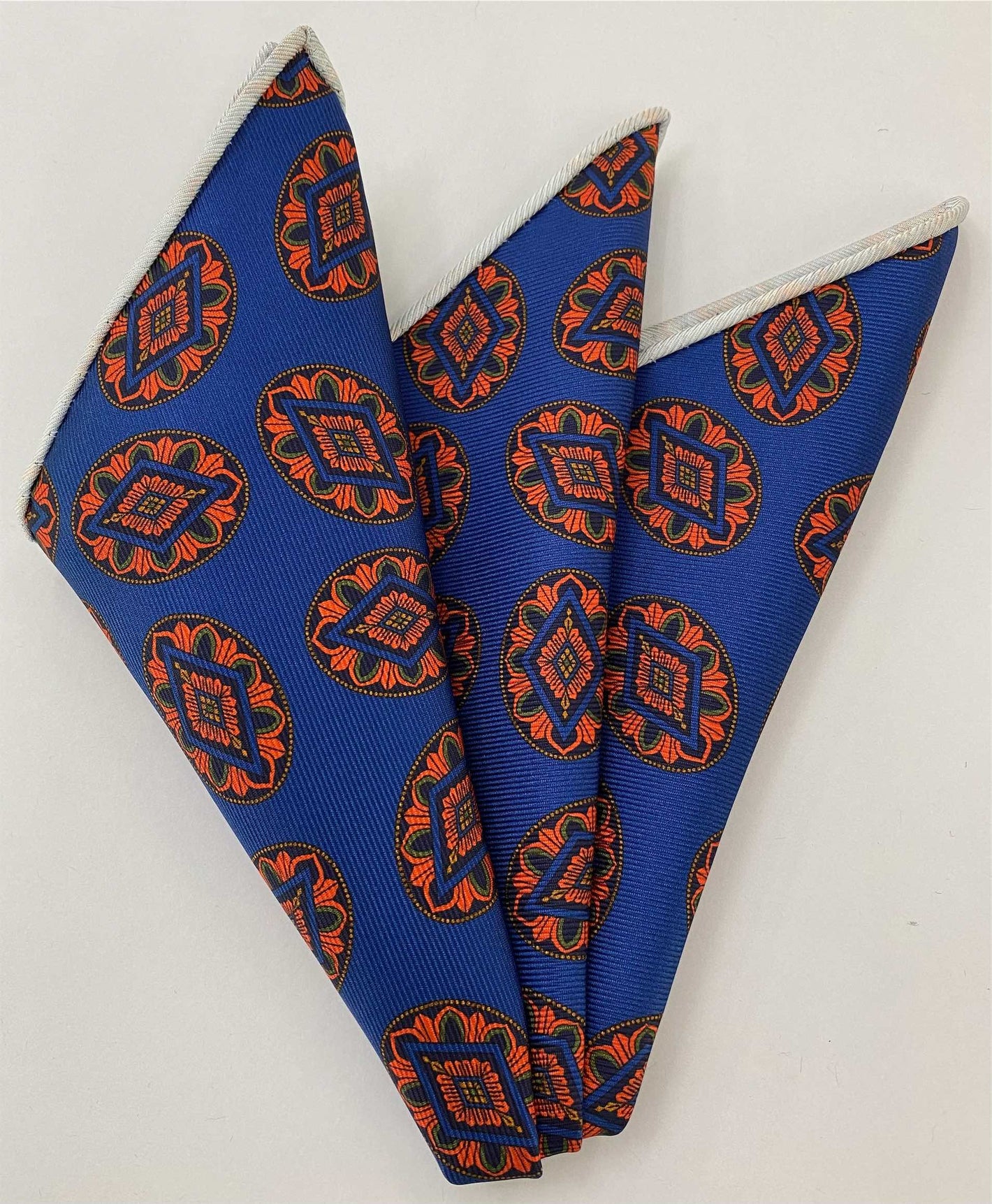 Macclesfield Printed Silk Pocket Square MCP-749