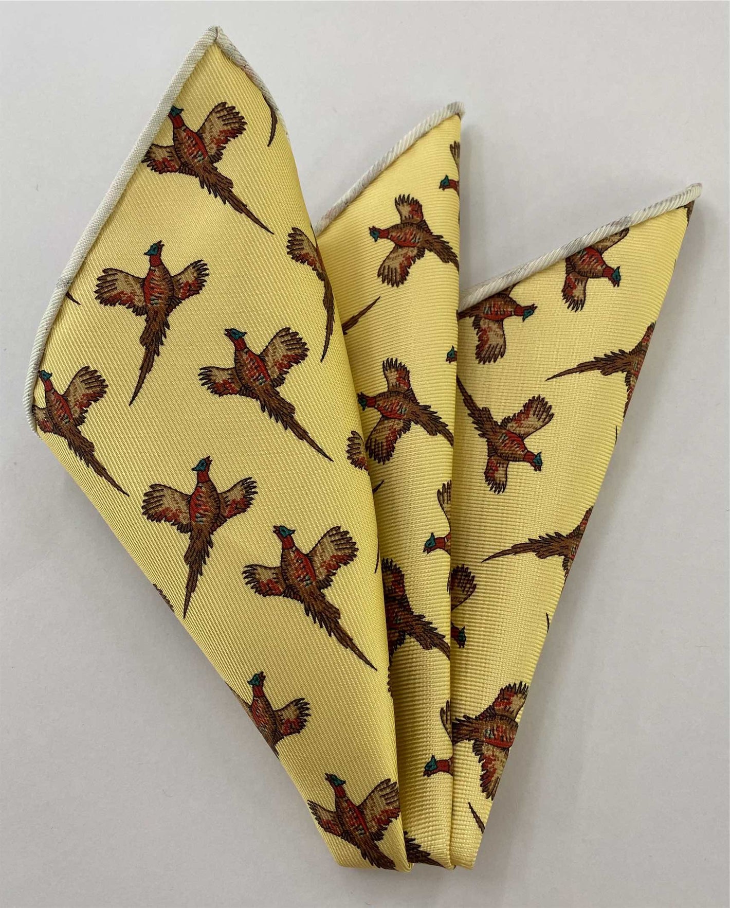 マクルズフィールド プリントシルク ポケットスクエア MCP-762