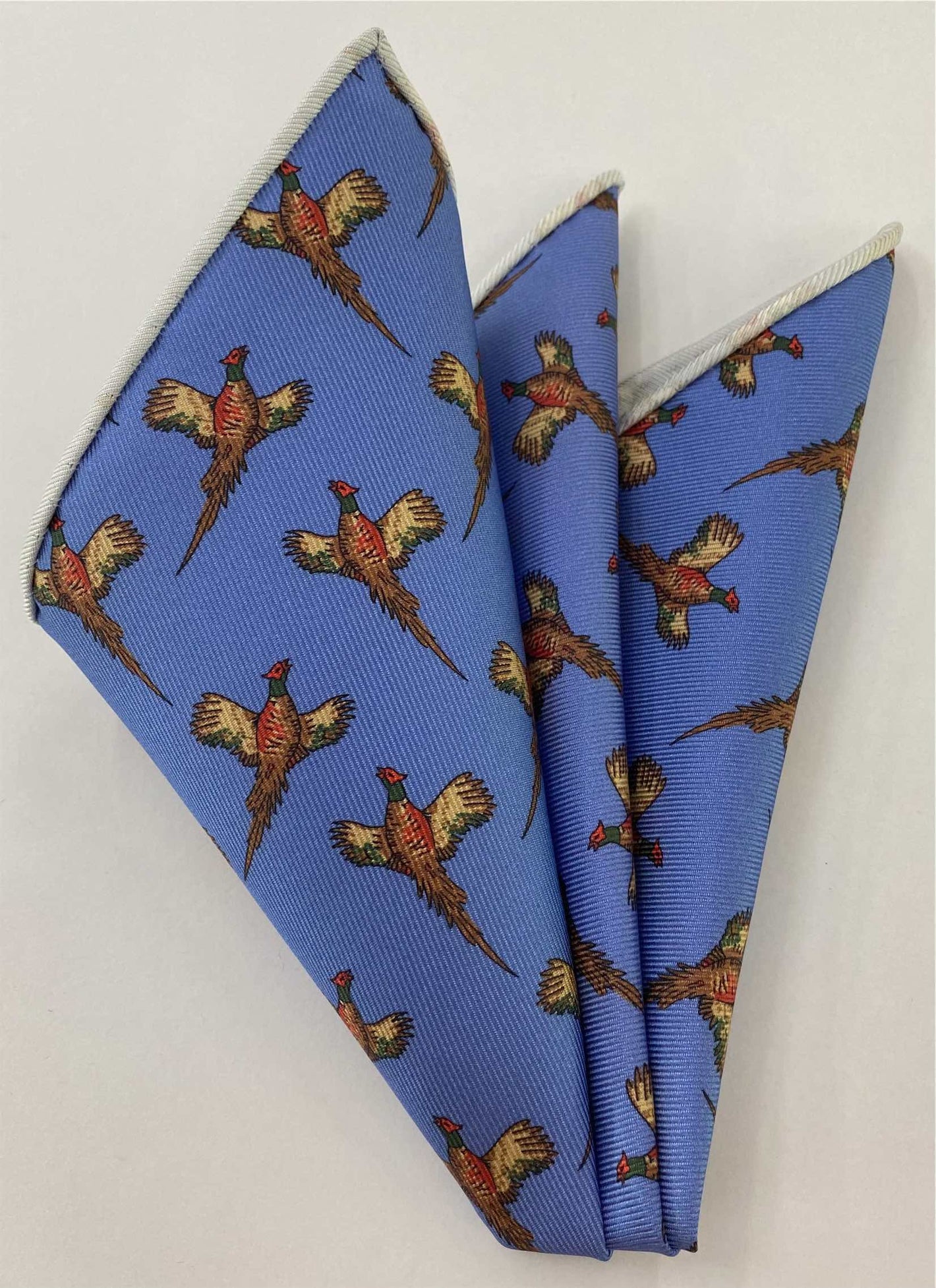 マクルズフィールド プリントシルク ポケットスクエア MCP-763