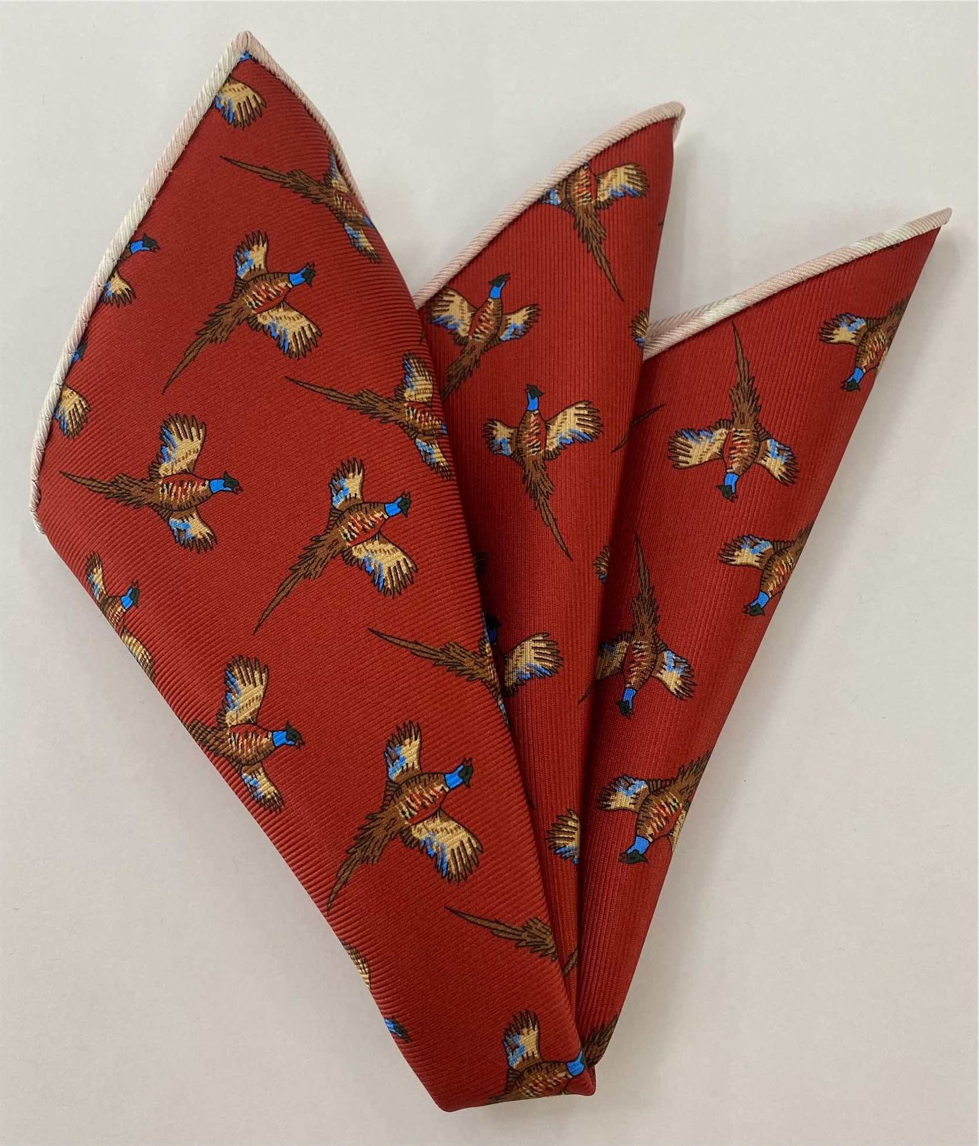 マクルズフィールド プリントシルク ポケットスクエア MCP-765