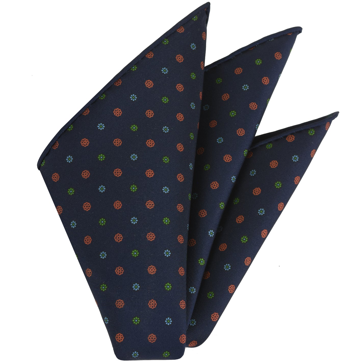 {[en]:Macclesfield Printed Silk Pocket Square
