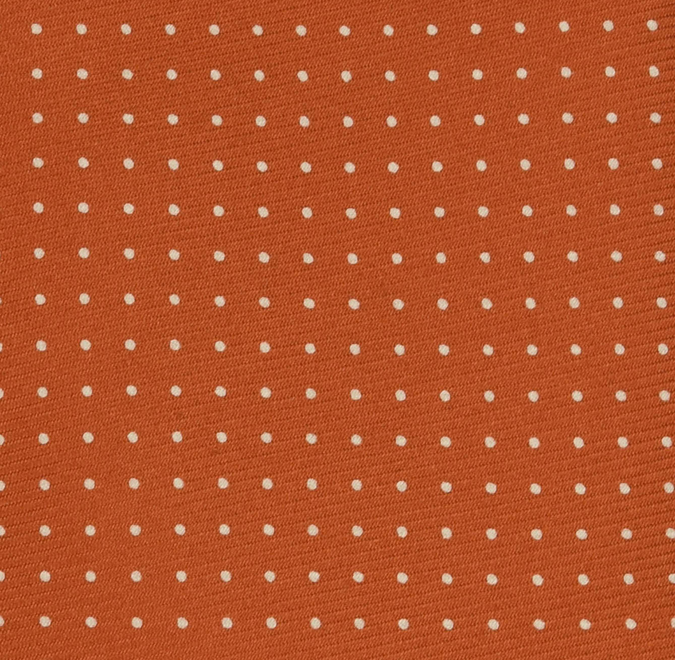 번트 오렌지 색상에 화이트 패턴이 들어간 맥클스필드 프린트 실크 포켓 스퀘어 #MCPDP-20