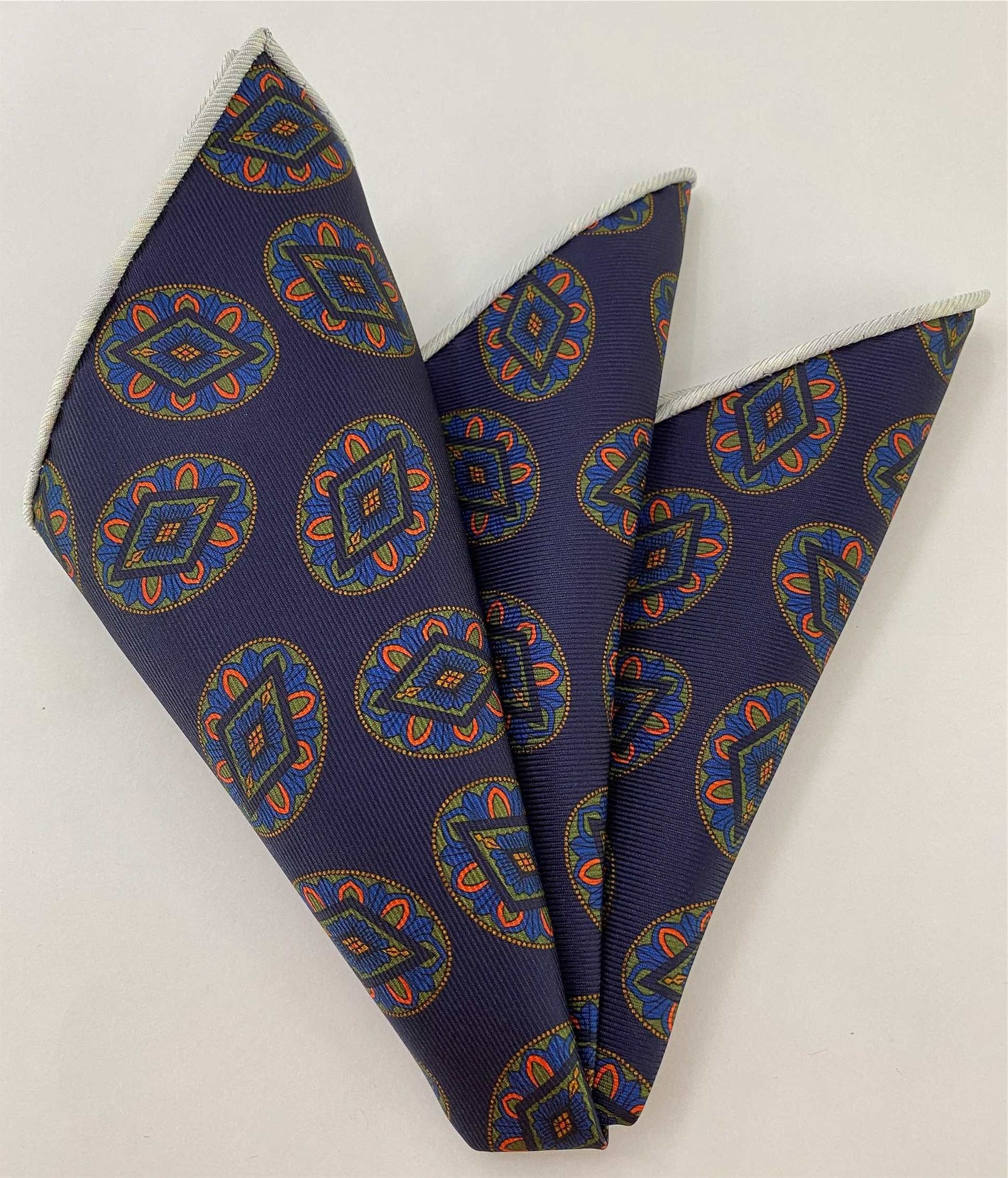 Macclesfield Printed Silk Pocket Square MCP-747