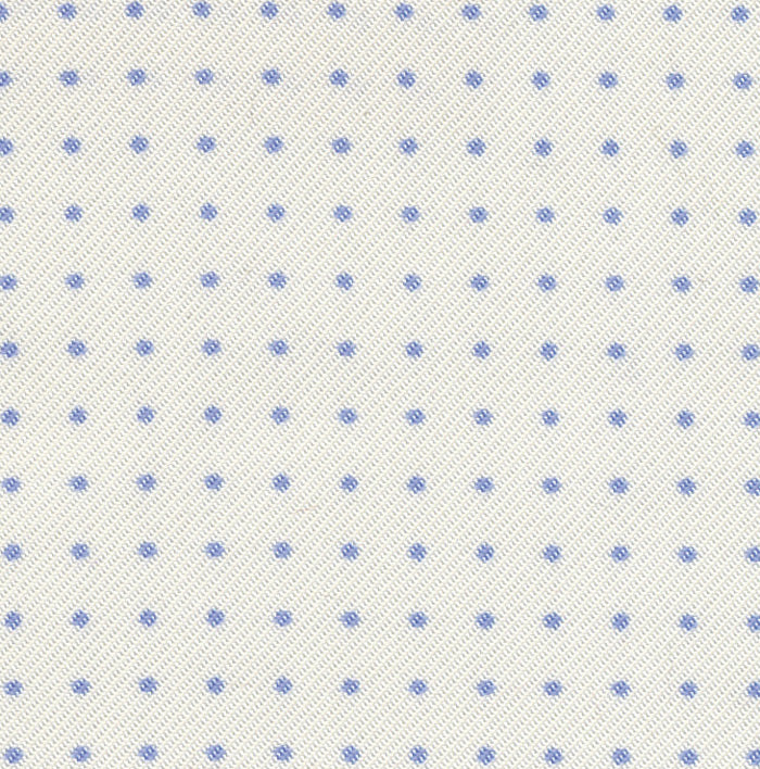 {[en]:Sky Blue on Off-White Macclesfield Silk Tie