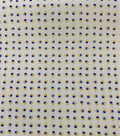 Blue on Cream Macclesfield Printed Silk Tie MCT-224