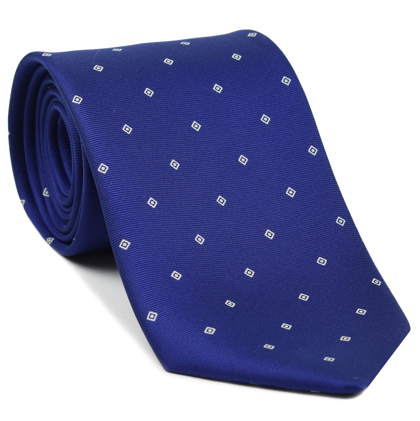 {[en]:Off-White on Dark Purple Macclesfield Print Pattern Silk Tie