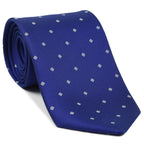 {[en]:Off-White on Dark Purple Macclesfield Print Pattern Silk Tie
