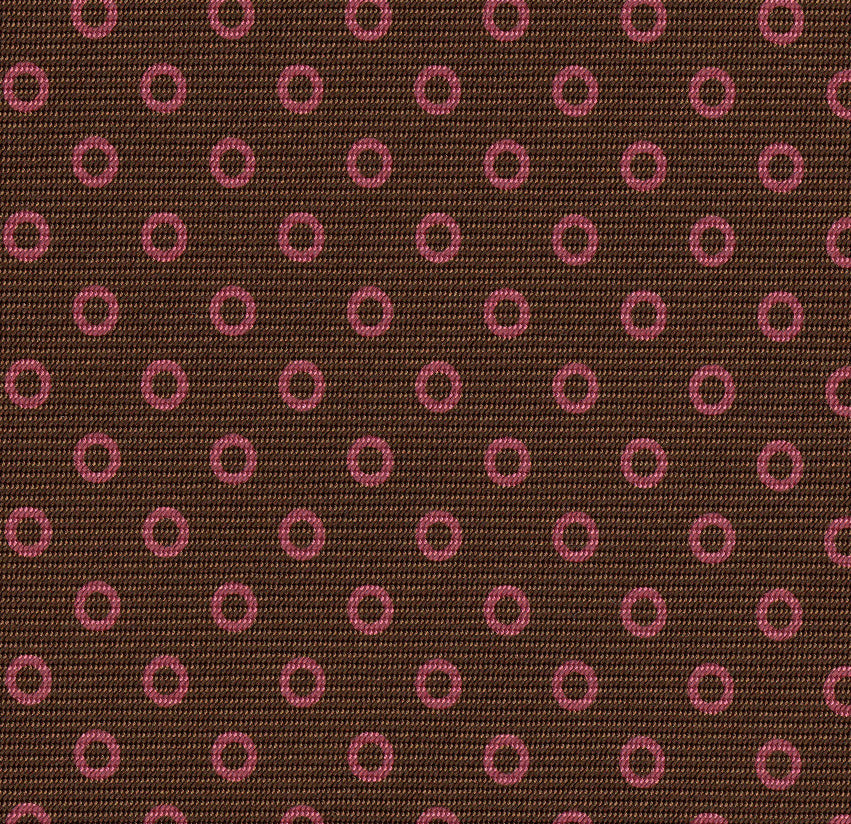 {[en]:Light Pink on Chocolate Print Pattern Silk Tie