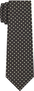 {[en]:Off-White on Midnight Blue Macclesfield Silk Tie