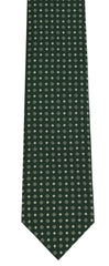 {[en]:Off-White on Forest Green Macclesfield Print Pattern Silk Tie