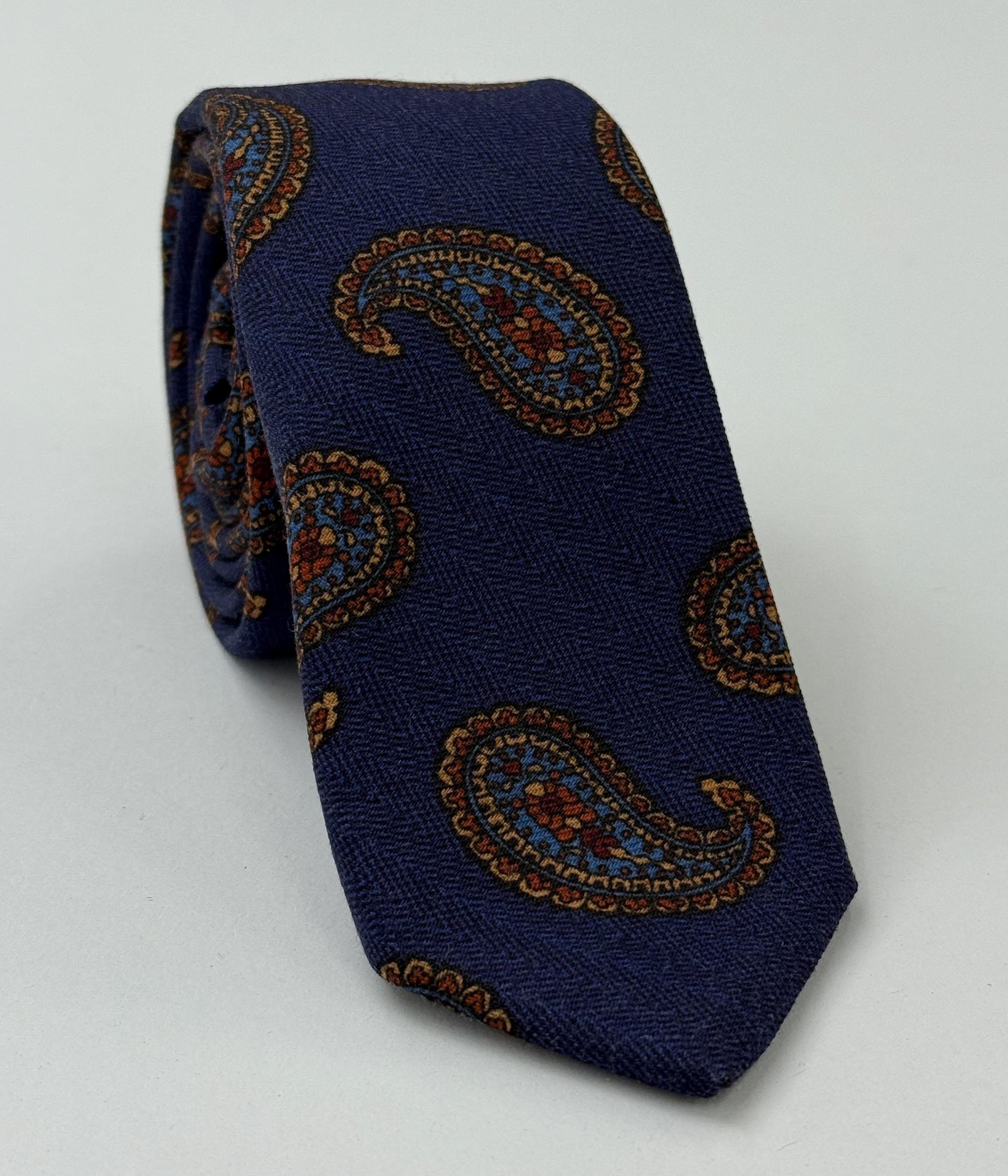 Macclesfield Printed Wool Bow Tie MCWBT-10