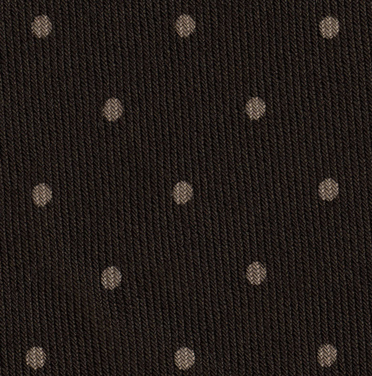 Off-White on Dark Chocolate Macclesfield Printed Wool  MCWP-9