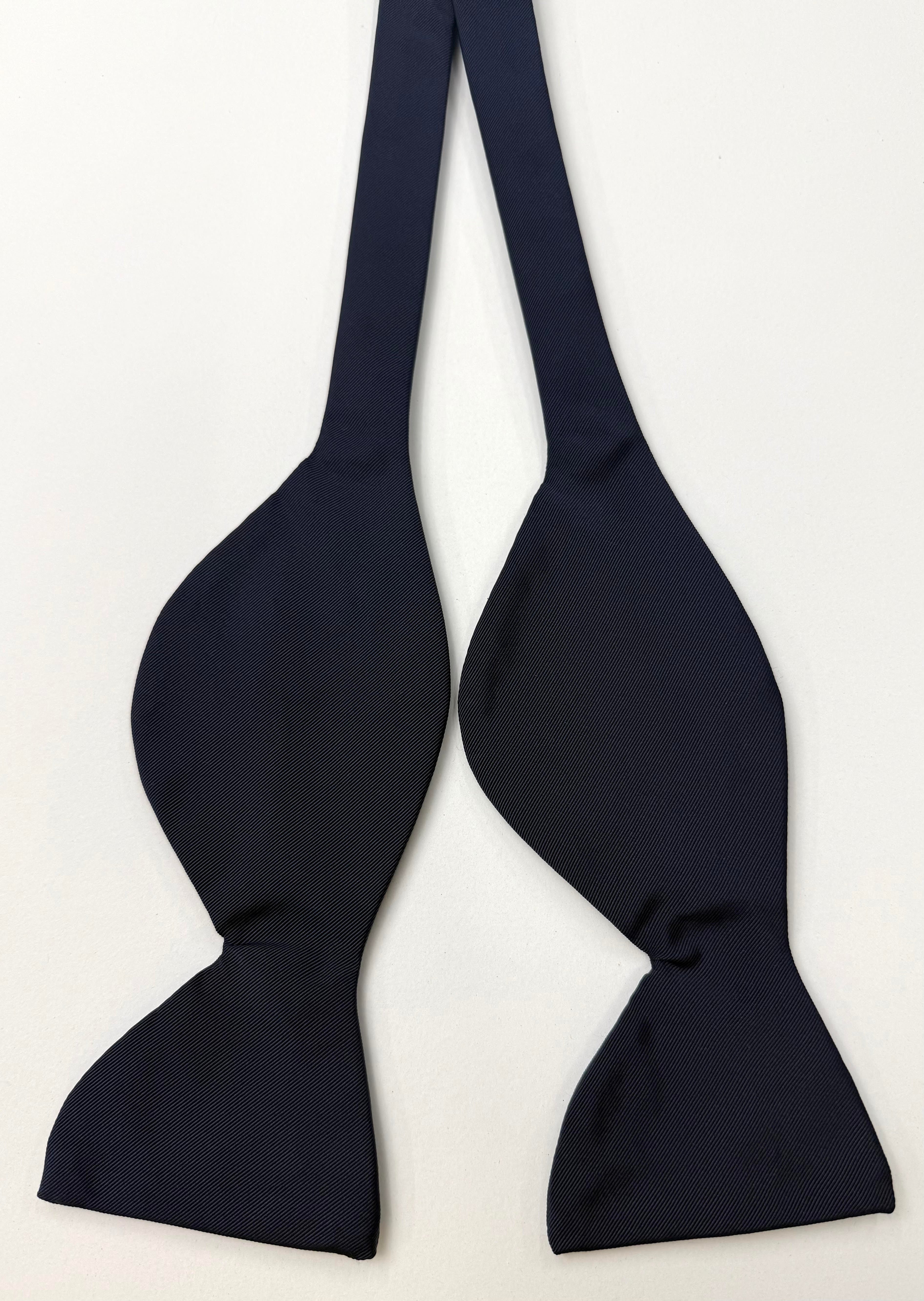 Navy Blue Mogador Solid Bow Tie MGSOBT-3