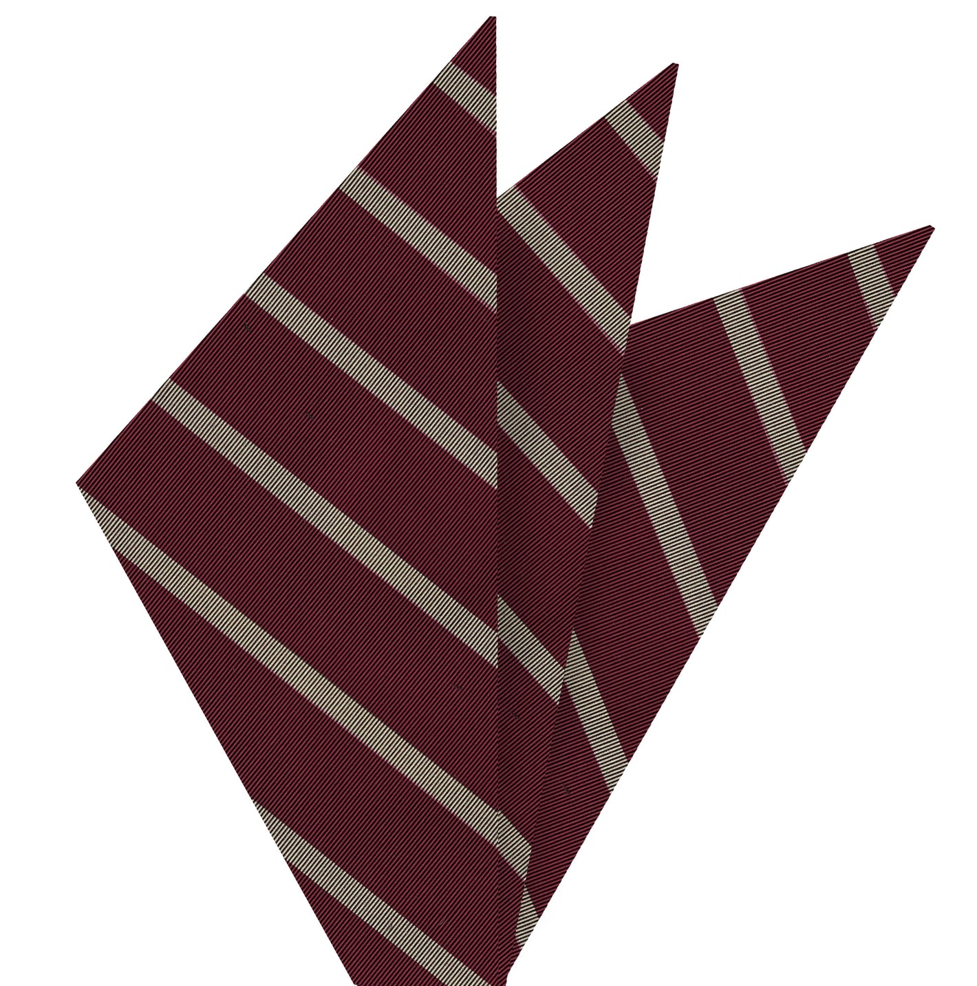 {[en]:Off-White on Dark Red Mogador Striped Pocket Square