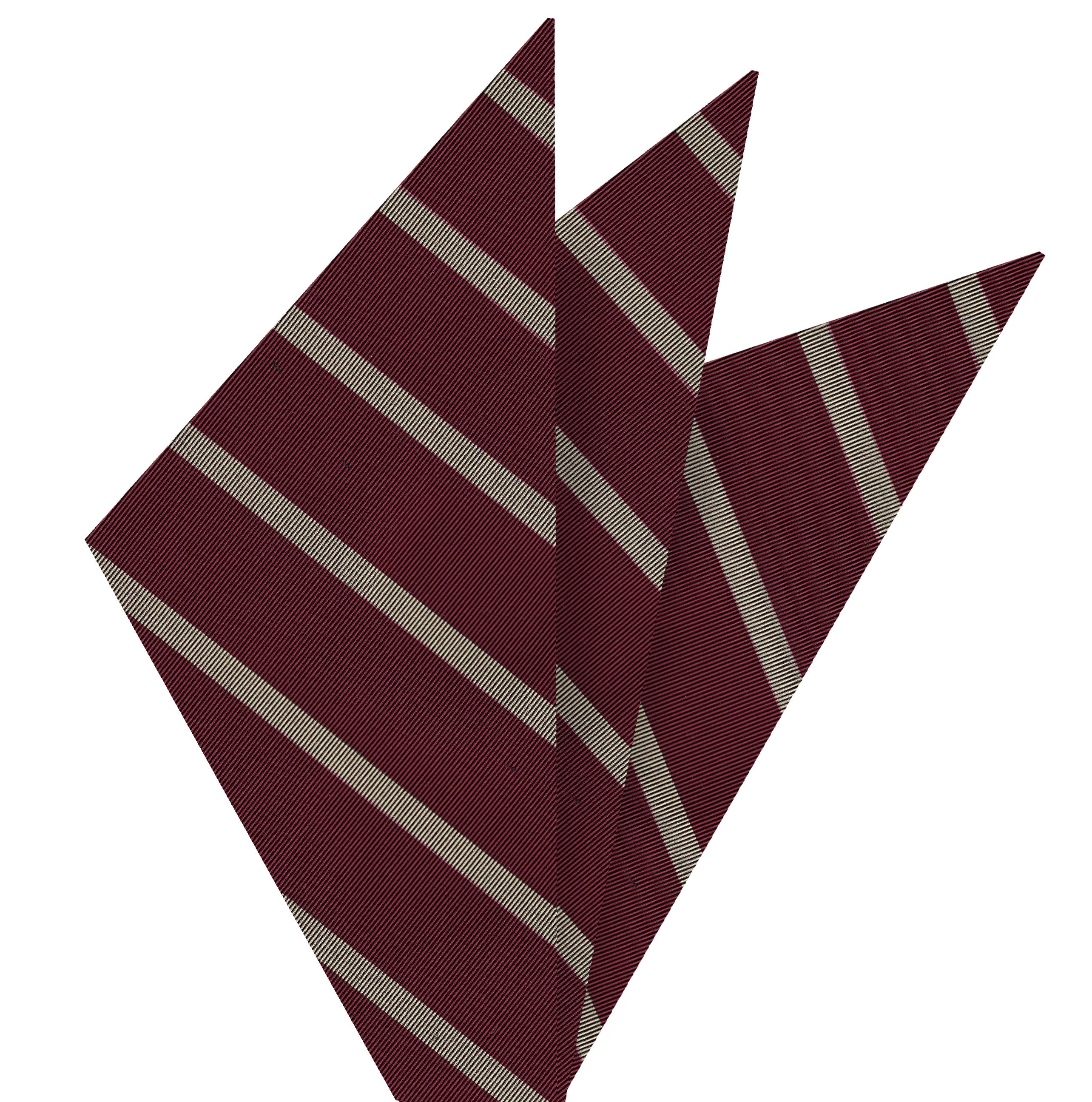 {[en]:Off-White on Dark Red Mogador Striped Pocket Square