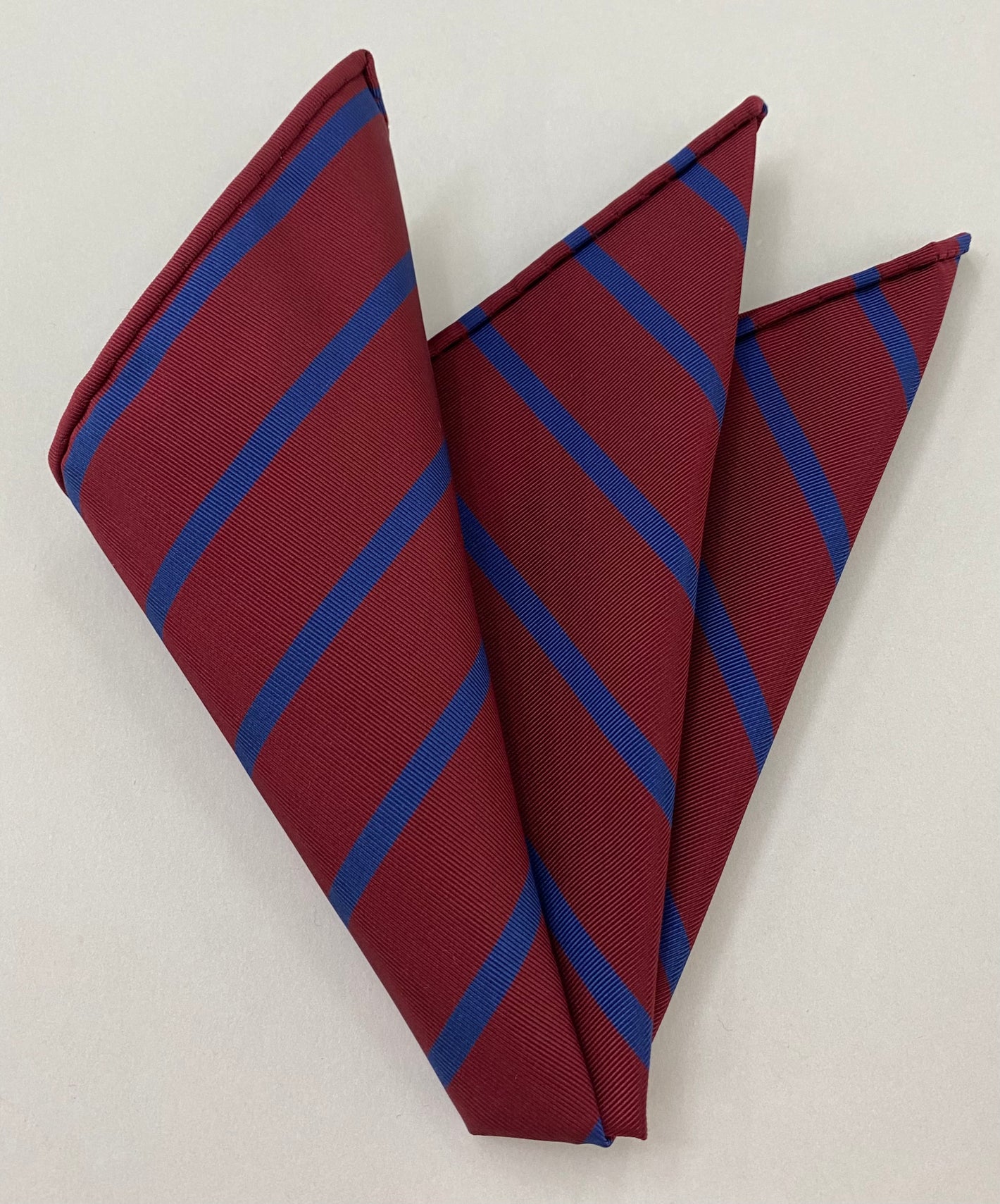 다크 레드 모가도르 스트라이프 포켓 스퀘어 #MGSP-3