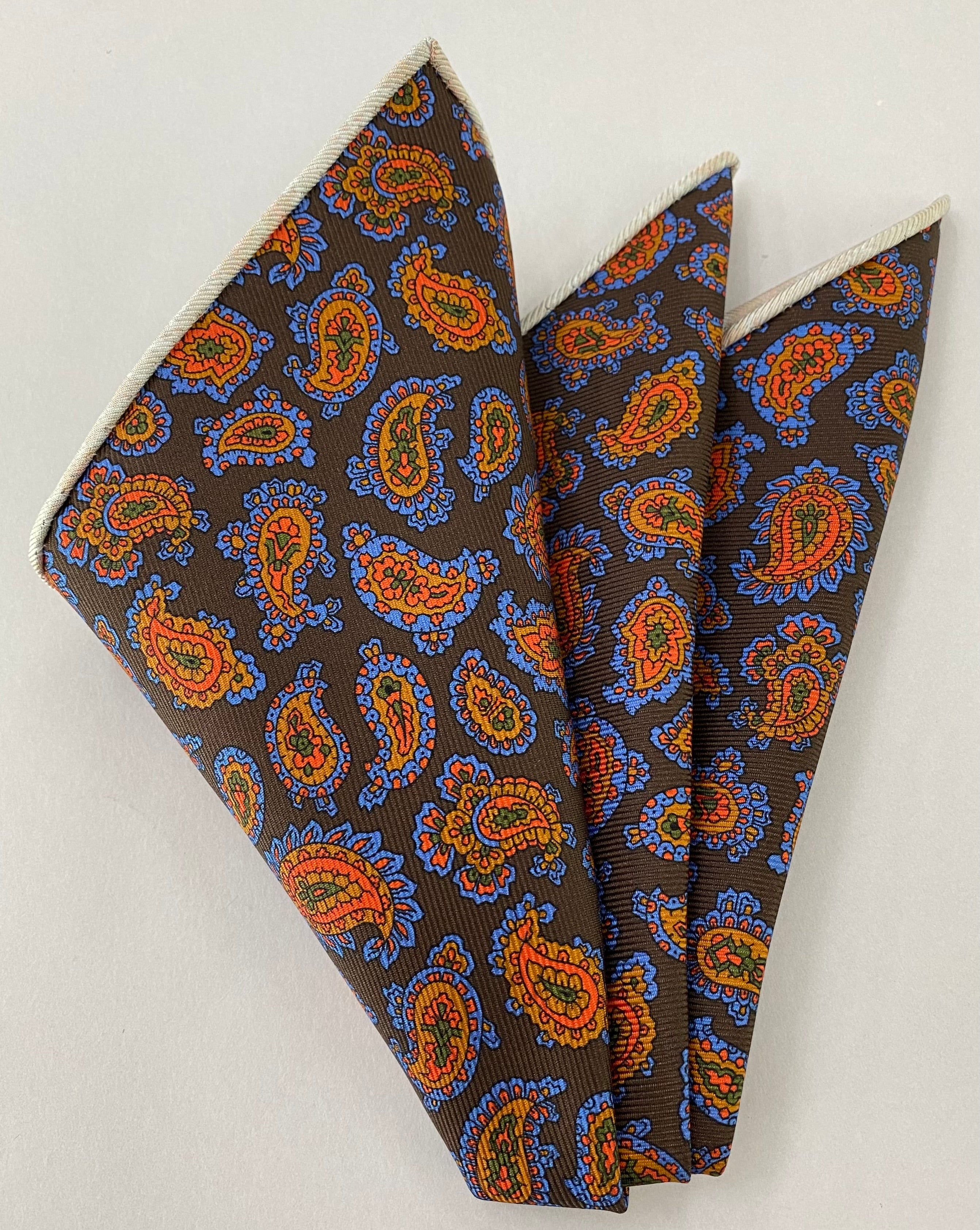 맥클즈필드 마더 프린트 실크 포켓 스퀘어 MMPP-113