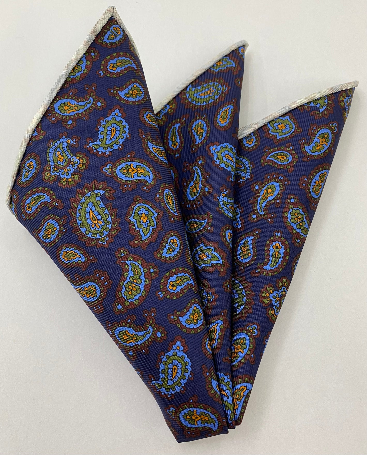 맥클스필드 마더 프린트 실크 포켓 스퀘어 MMPP-115