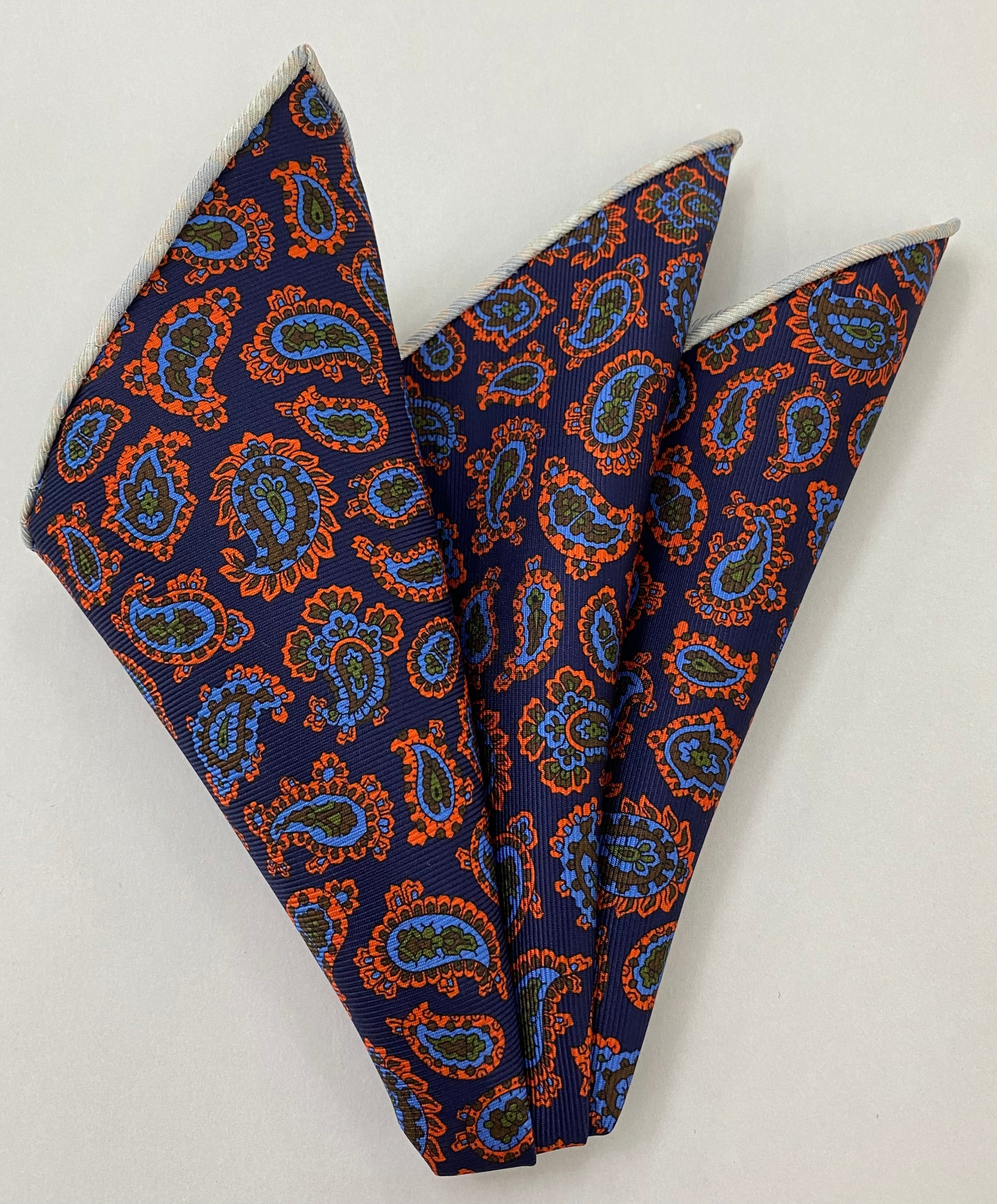 맥클스필드 마더 프린트 실크 포켓 스퀘어 MMPP-117