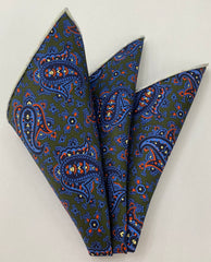 Macclesfield Madder Printed Silk Pocket Square MMPP-126