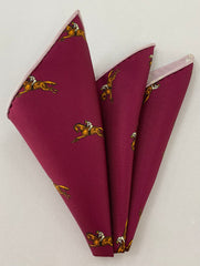 Macclesfield Madder Printed Silk Pocket Square MMPP-162