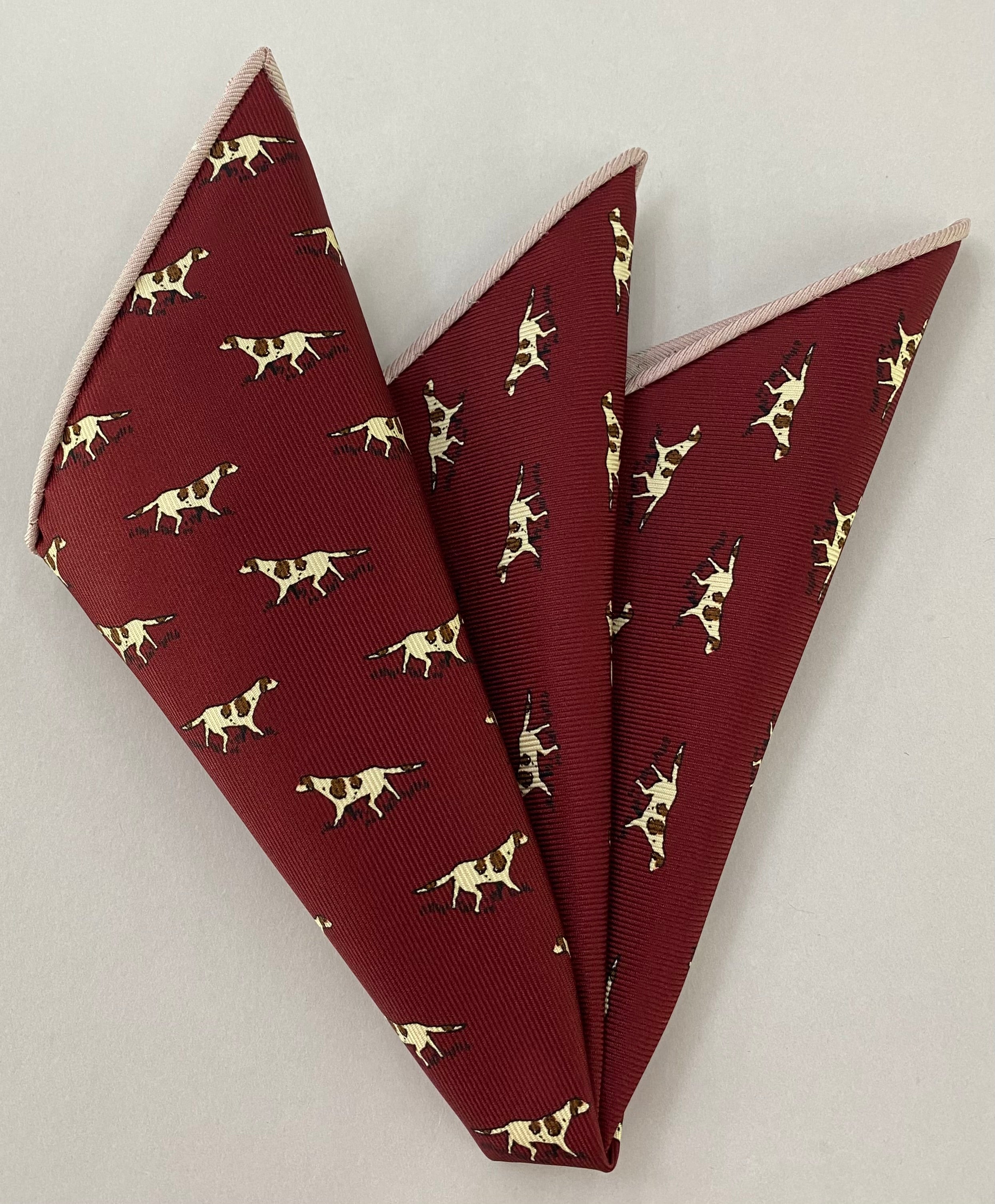 Off White x Maroon Macclesfield Madder 印花真絲口袋巾 MMPP-180