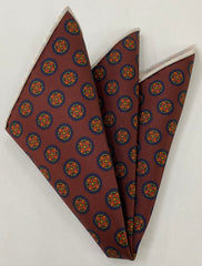 Macclesfield Madder Printed Silk Pocket Square MMPP-192