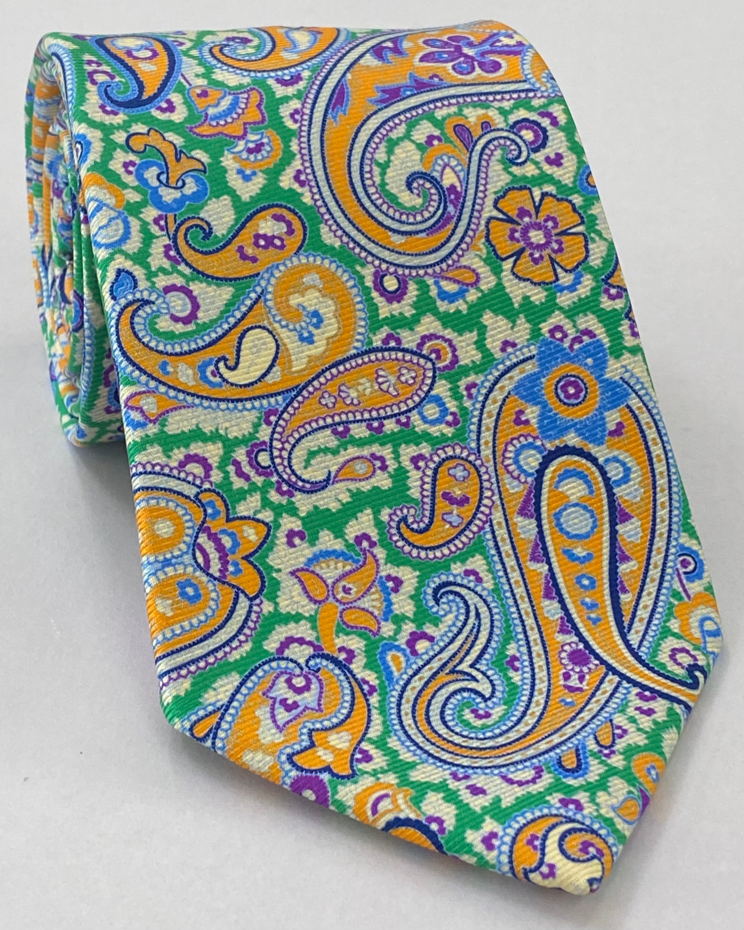 맥클스필드 모던 마더 프린트 실크 타이 MMPT-105