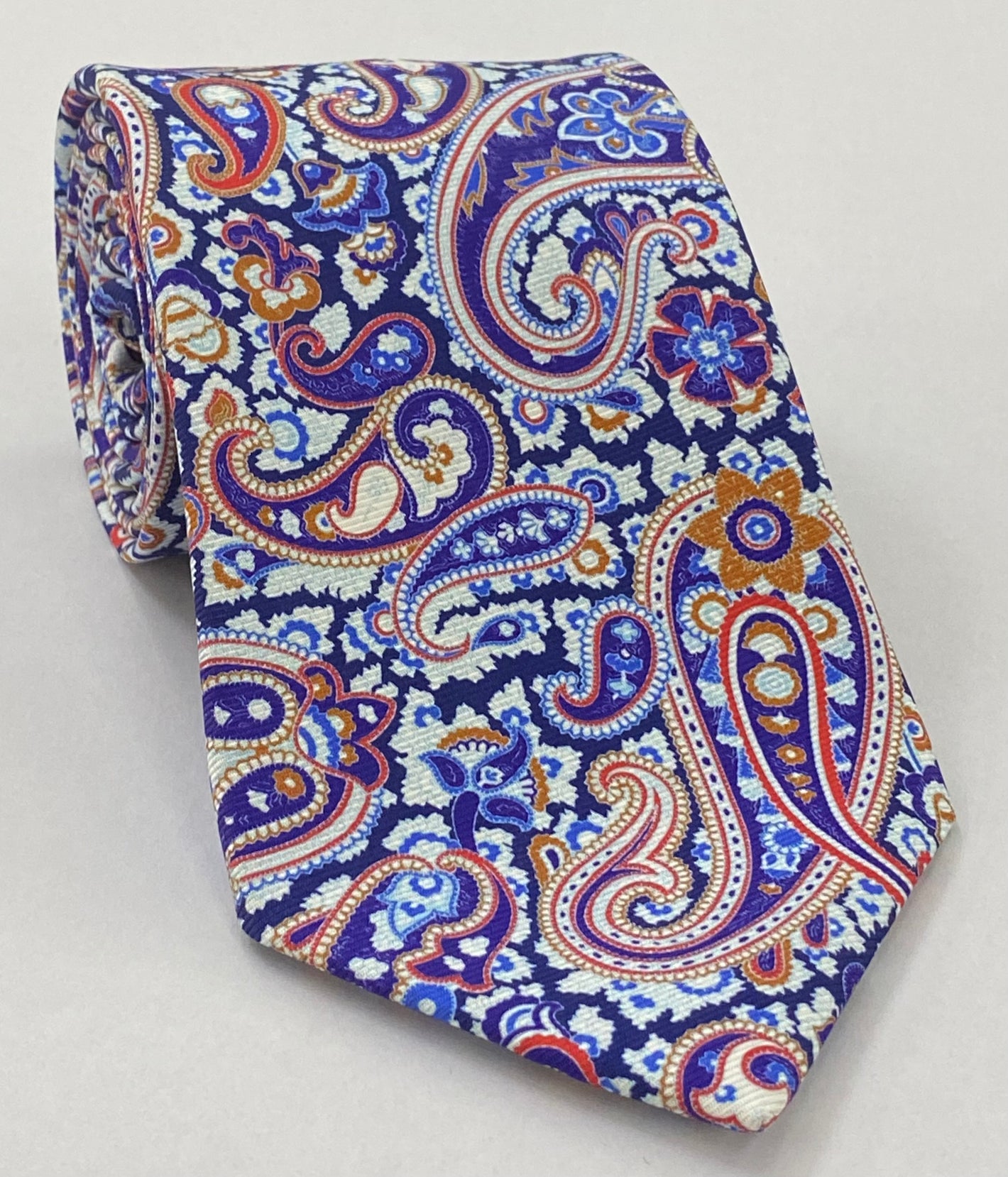 マクルズフィールド・モダン・マダー・プリントシルクネクタイ MMPT-106