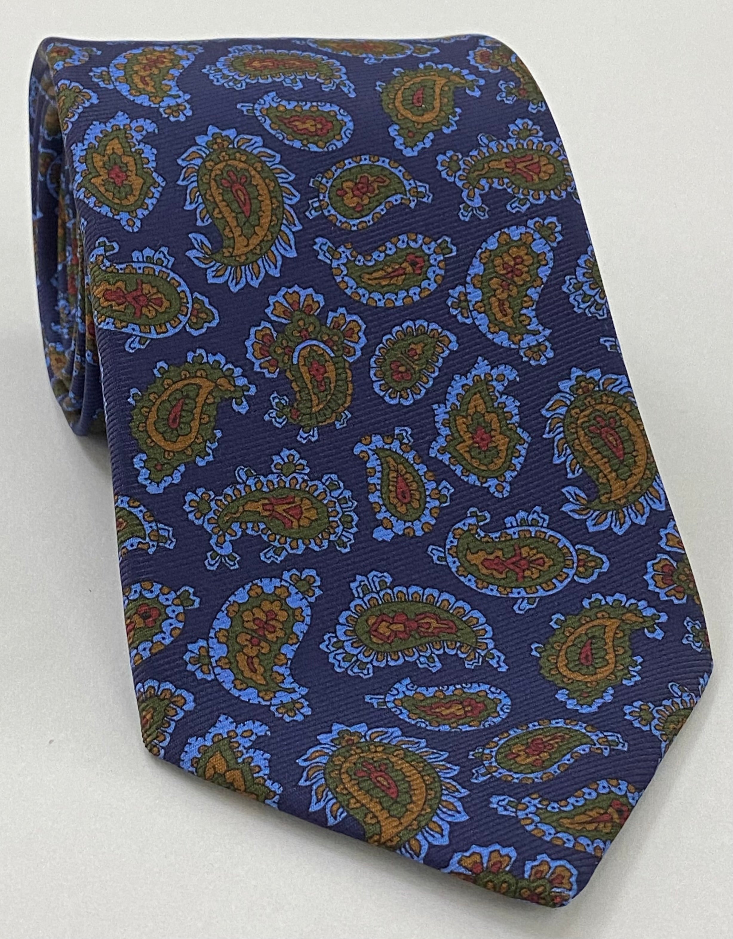 맥클스필드 모던 마더 프린트 실크 타이 MMPT-109