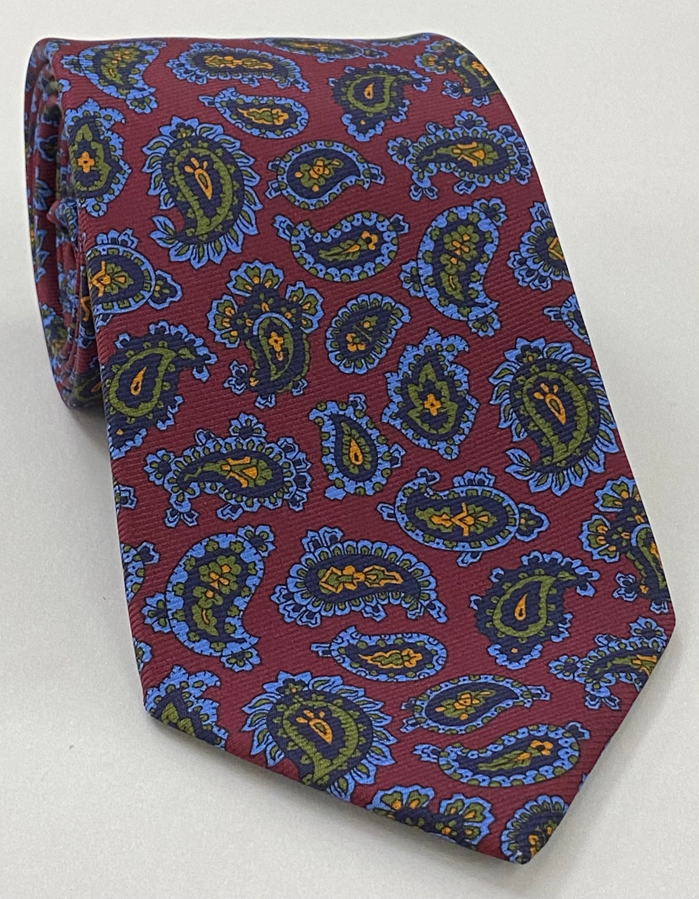 맥클스필드 모던 마더 프린트 실크 타이 MMPT-111