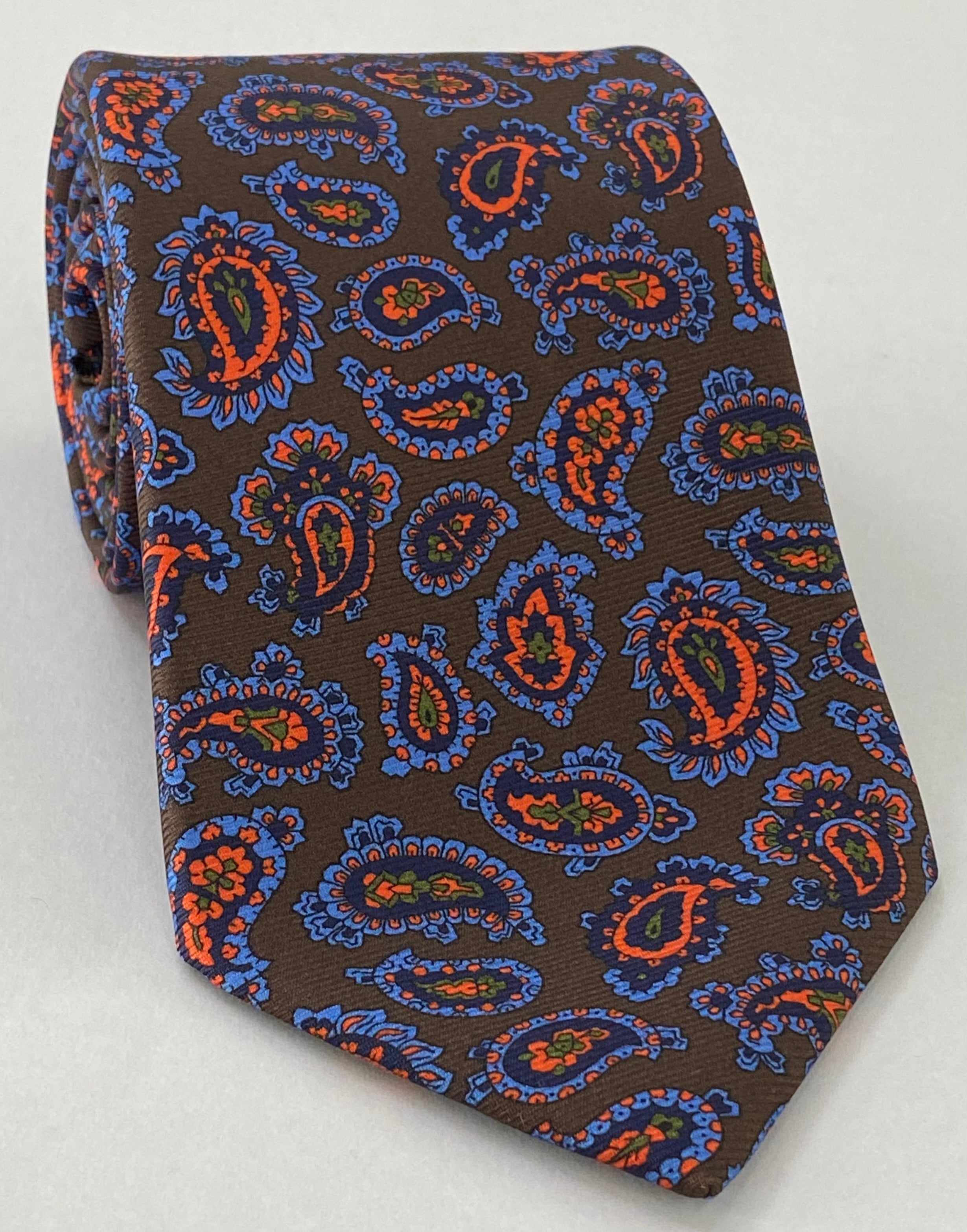 맥클스필드 모던 마더 프린트 실크 타이 MMPT-112