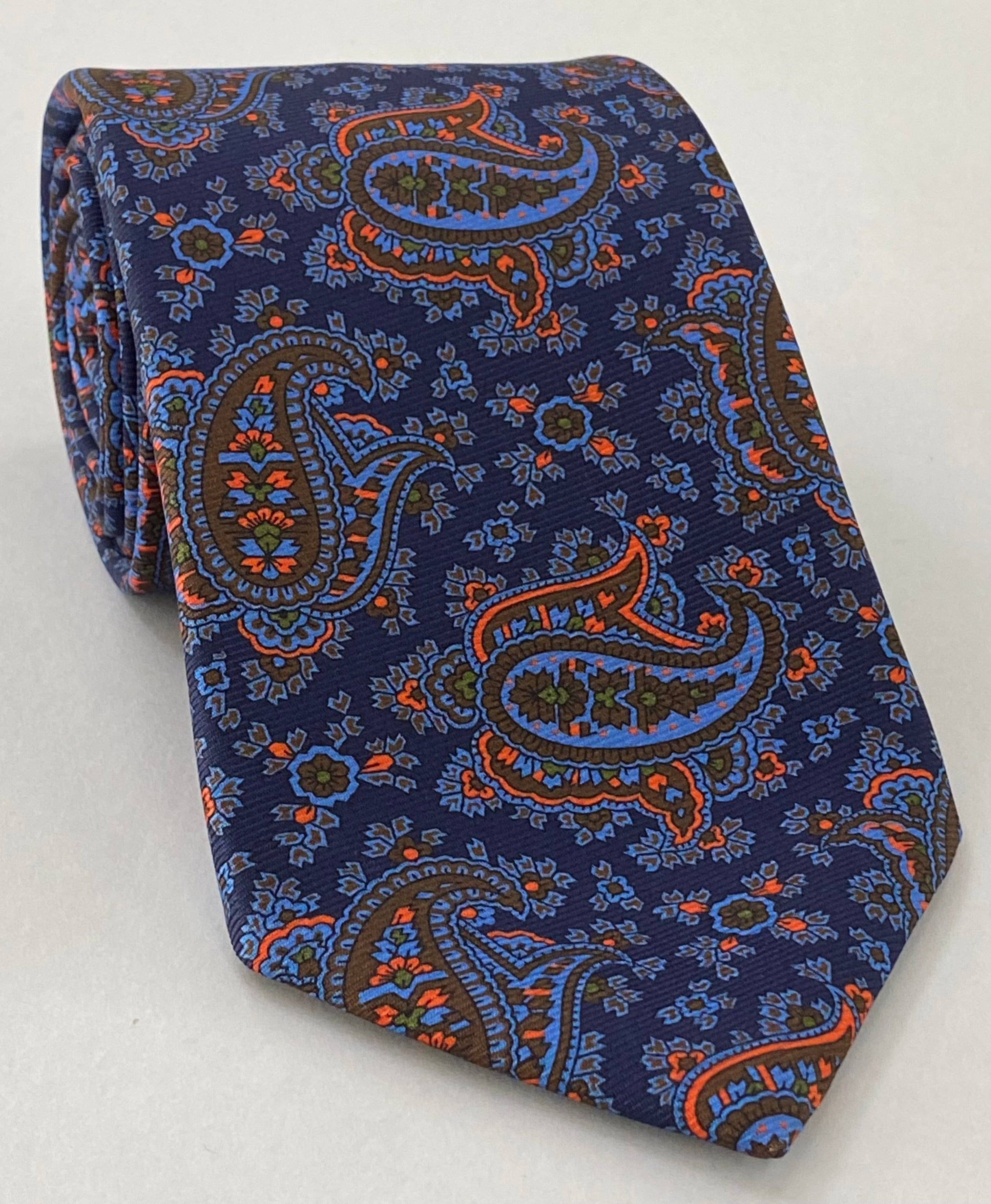 Macclesfield Modern Madder Printed Silk Tie MMPT-122