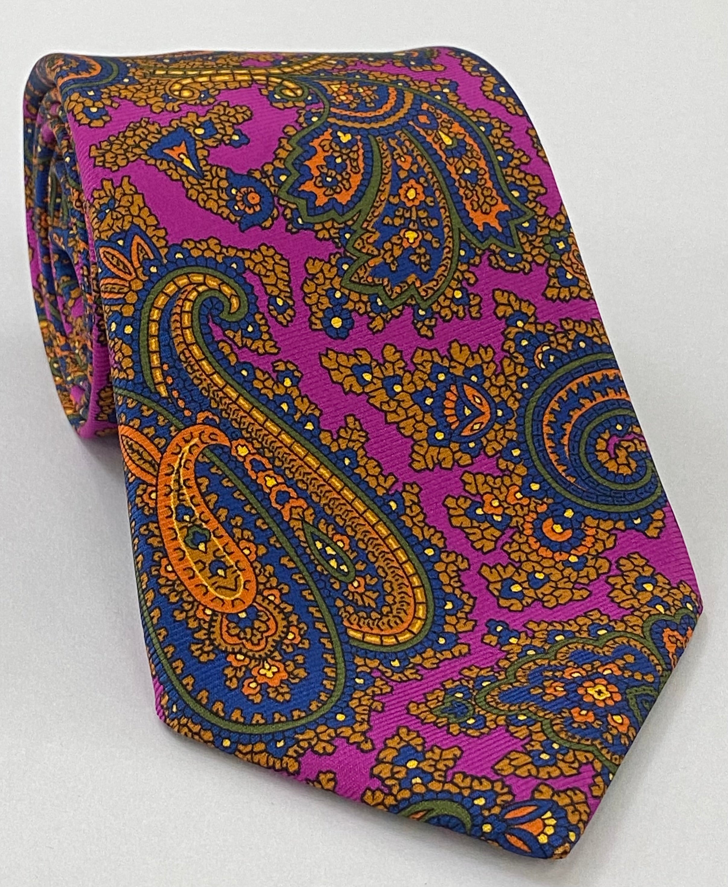 Macclesfield Modern Madder Printed Silk Tie MMPT-128