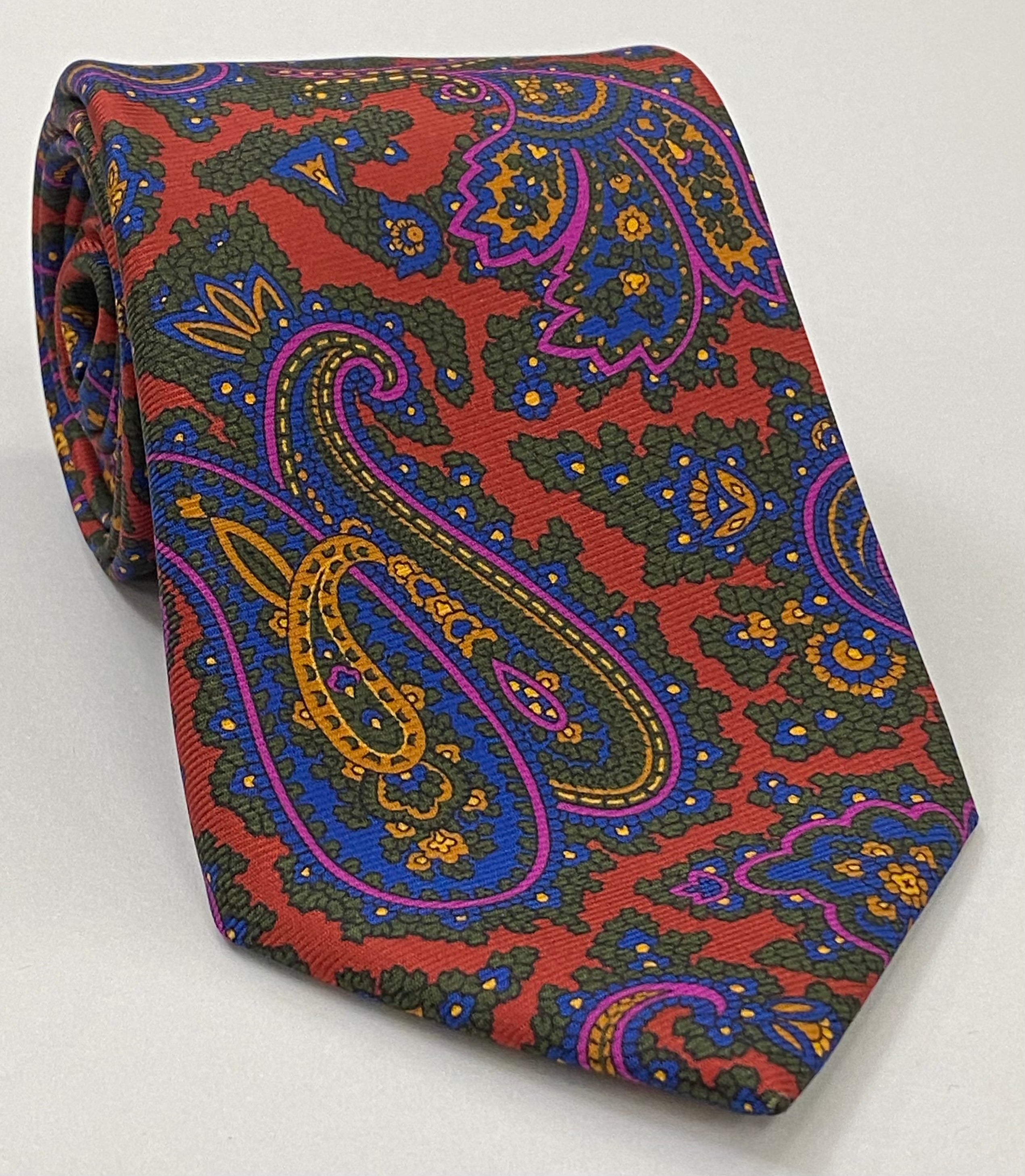 Macclesfield Modern Madder Printed Silk Tie MMPT-130