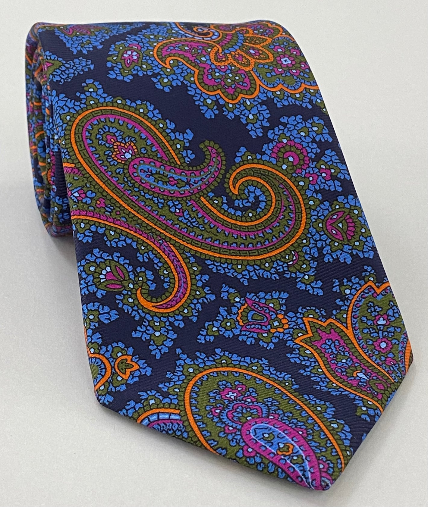 맥클스필드 모던 마더 프린트 실크 타이 MMPT-134