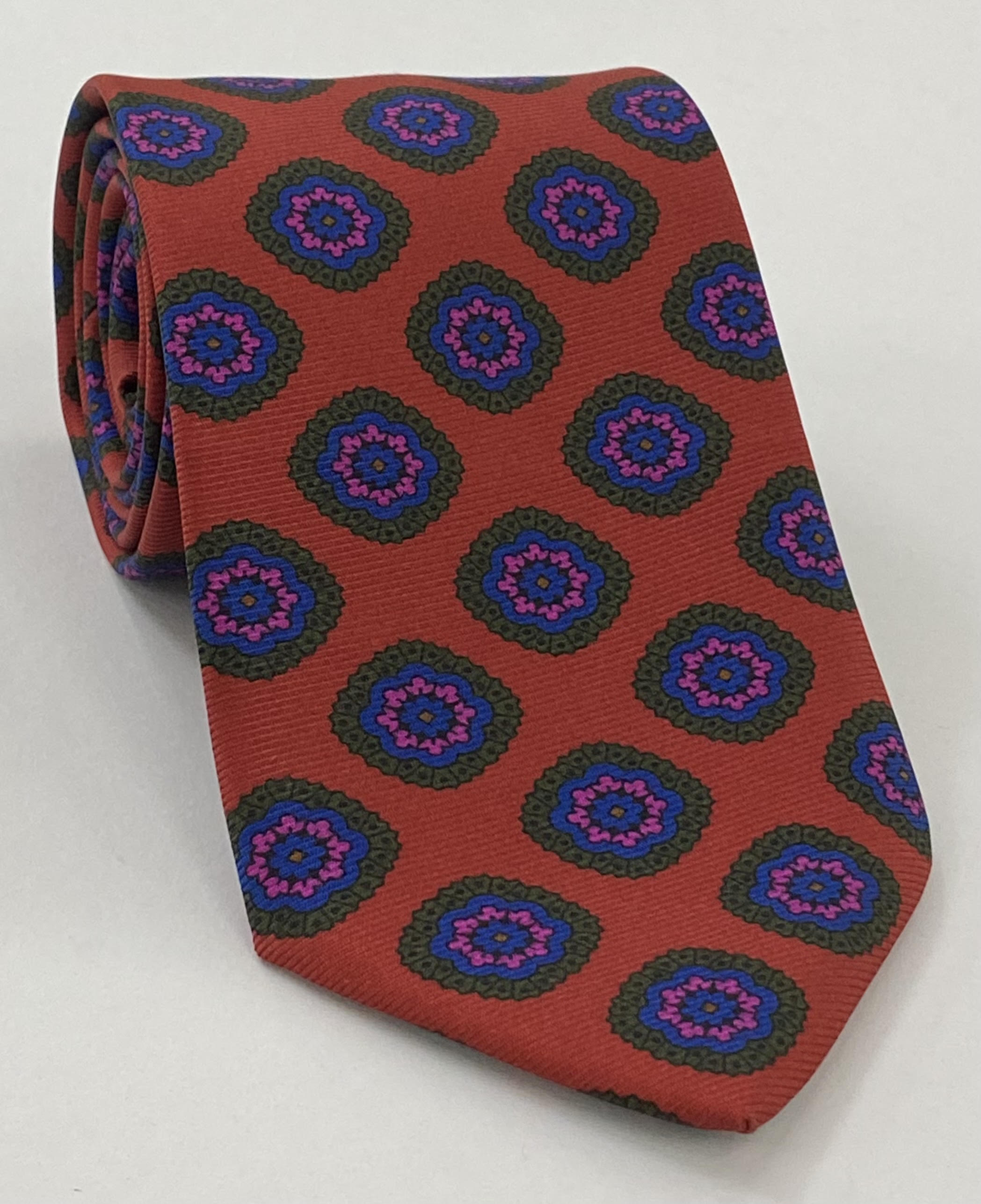 Macclesfield Modern Madder Printed Silk Tie MMPT-135