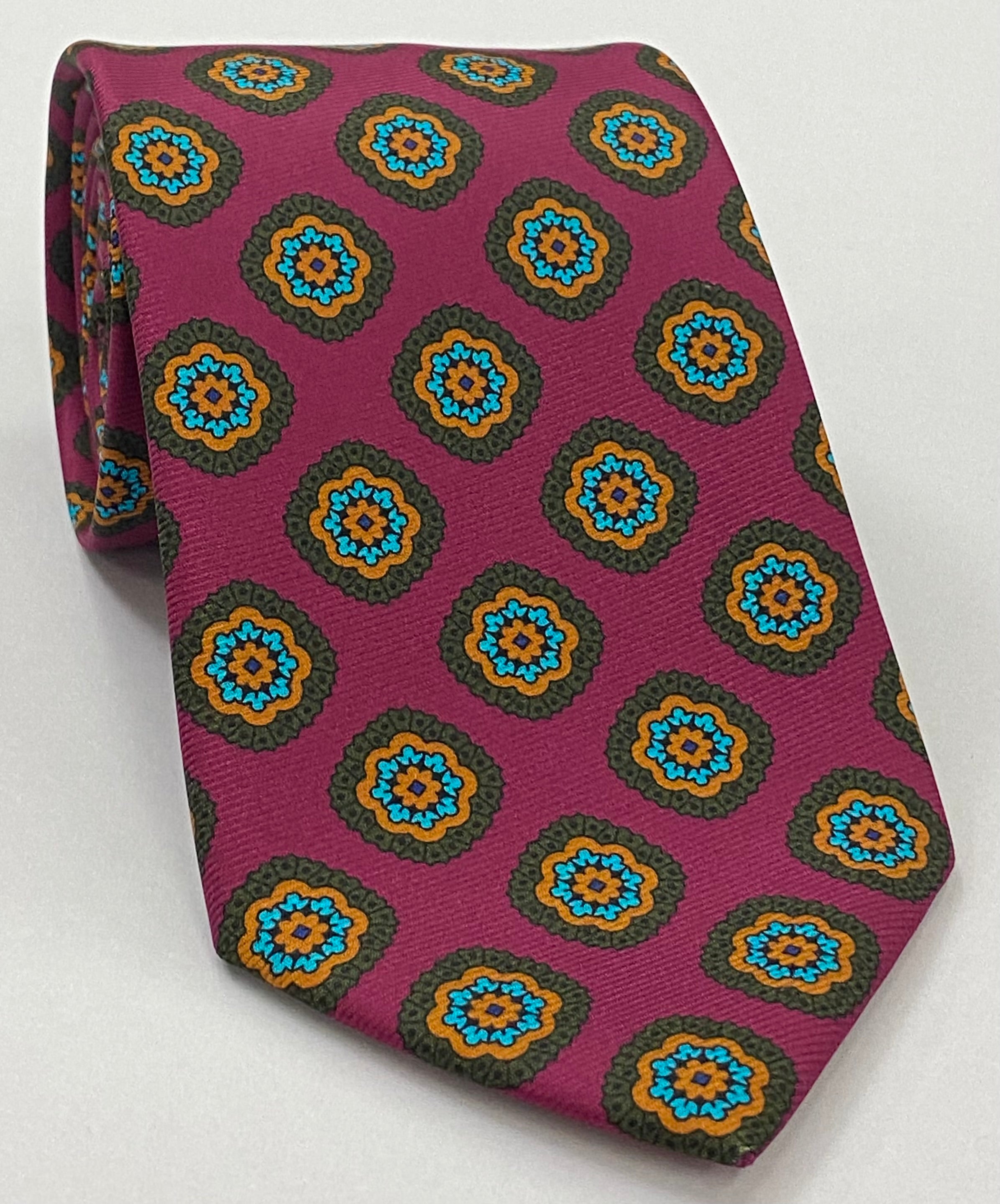 Macclesfield Modern Madder Printed Silk Tie MMPT-136
