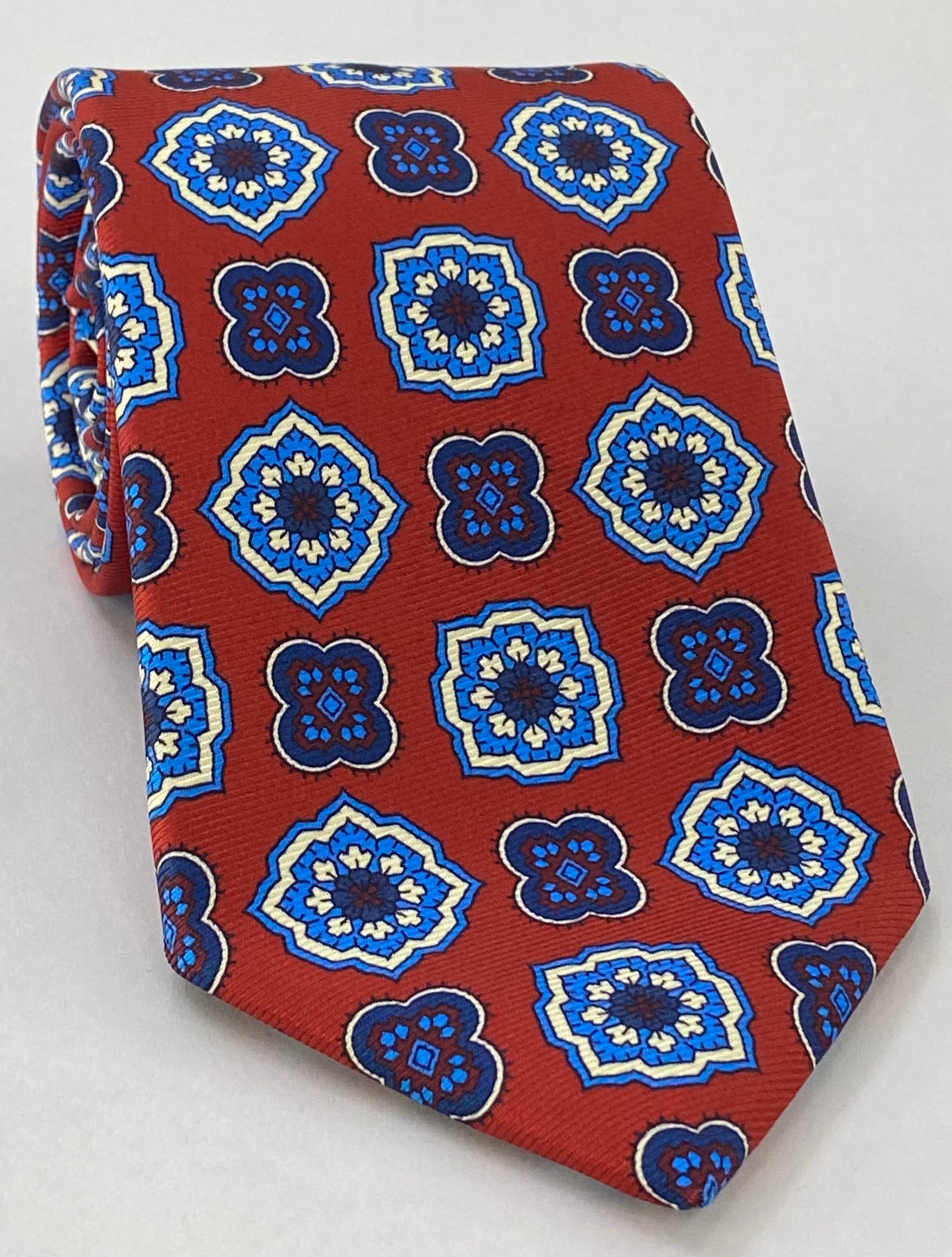 맥클즈필드 모던 마더 프린트 실크 타이 MMPT-157