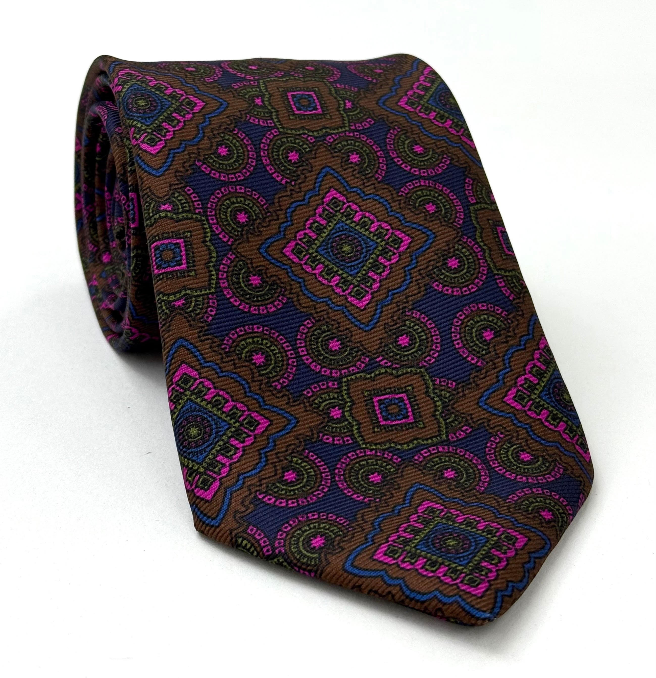 Macclesfield Modern Madder Printed Silk Tie MMPT-223