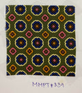 橄欖綠底Macclesfield Modern Madder印花真絲領帶MMPT-239，粉、黃、藍及奶油色配色