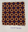 淺栗色底奶油色與藍色Macclesfield Modern Madder印花絲領帶 MMPT-240