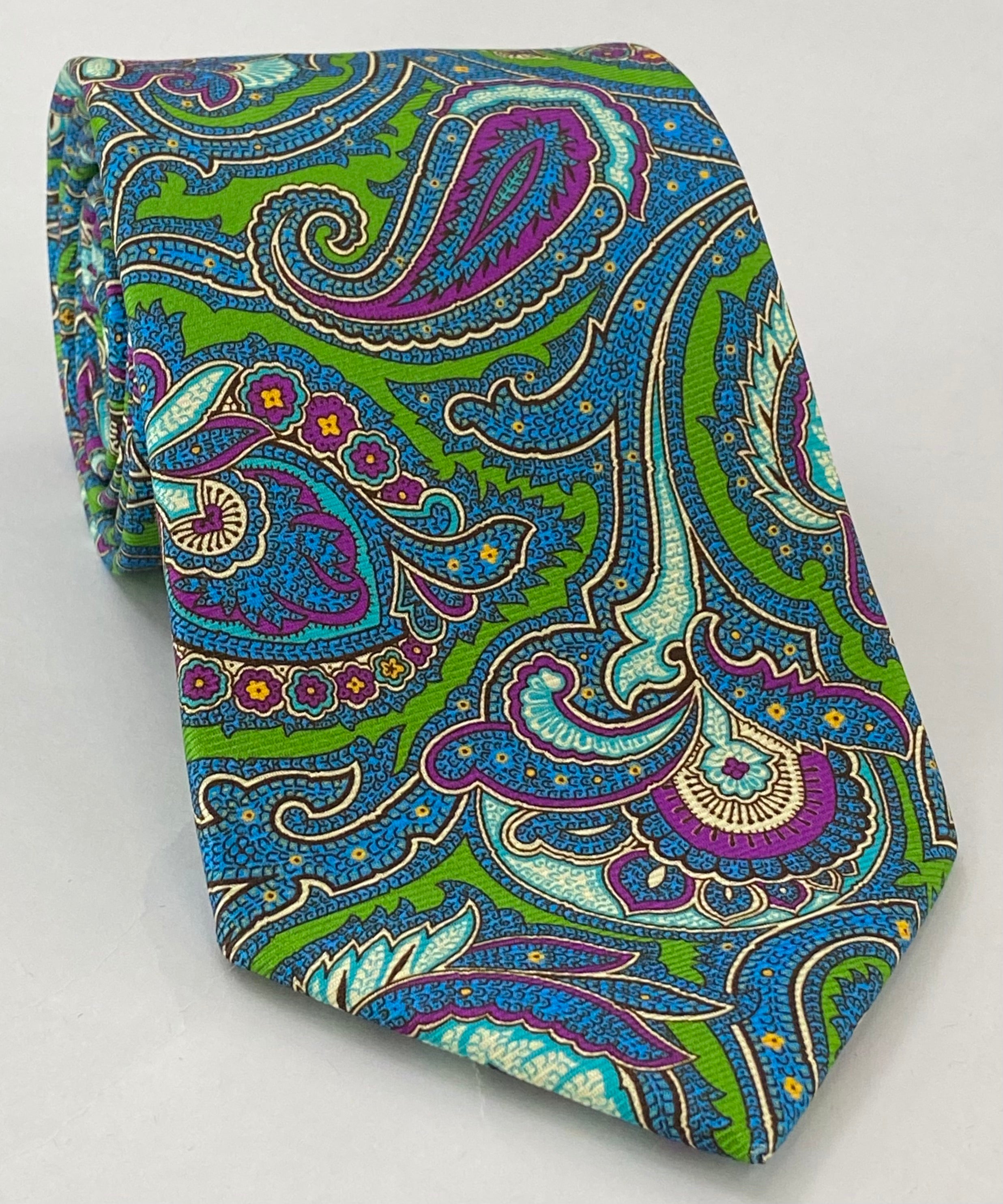 맥클스필드 모던 마더 프린트 실크 타이 MMPT-62