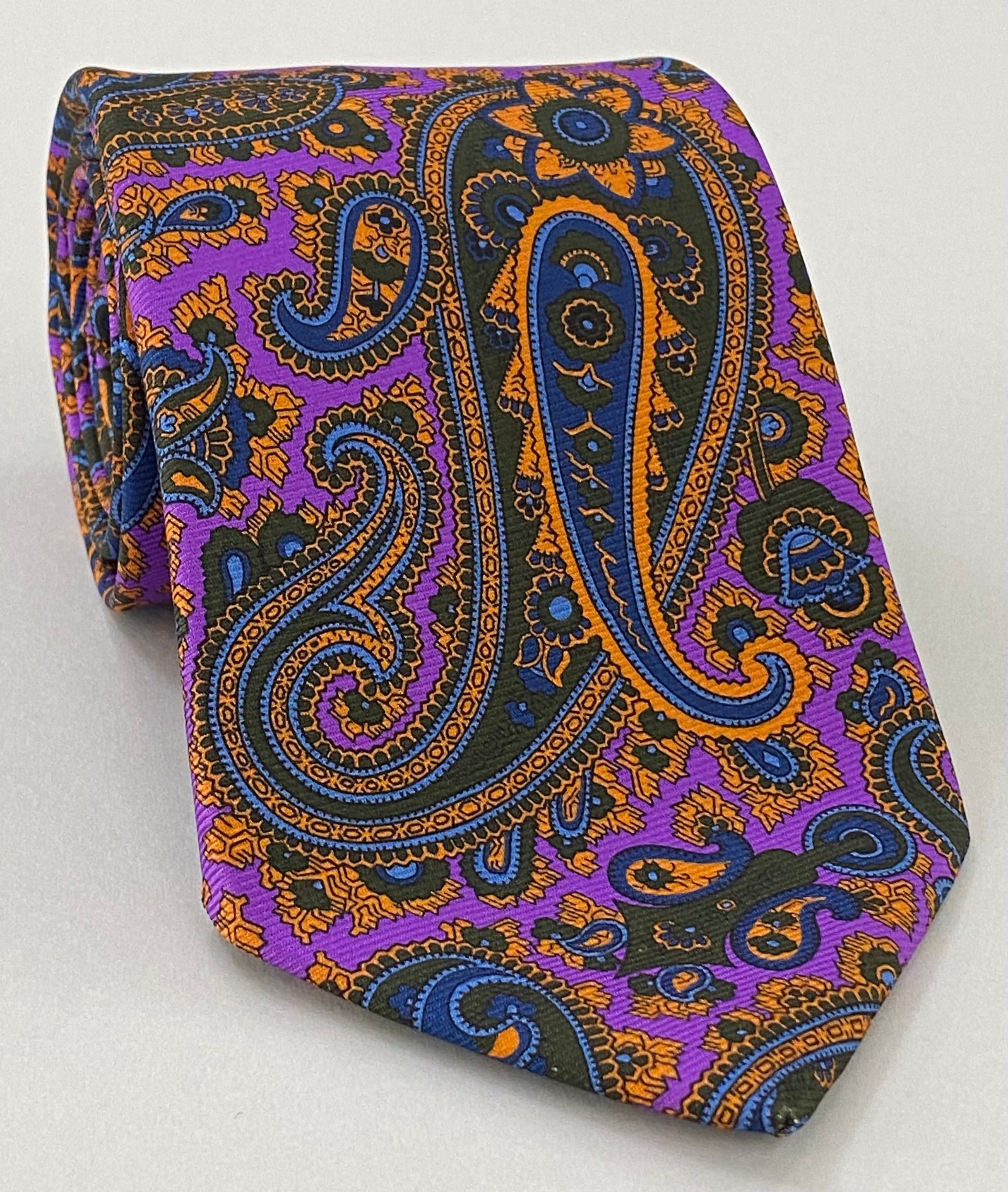 맥클스필드 모던 마더 프린트 실크 타이 MMPT-96