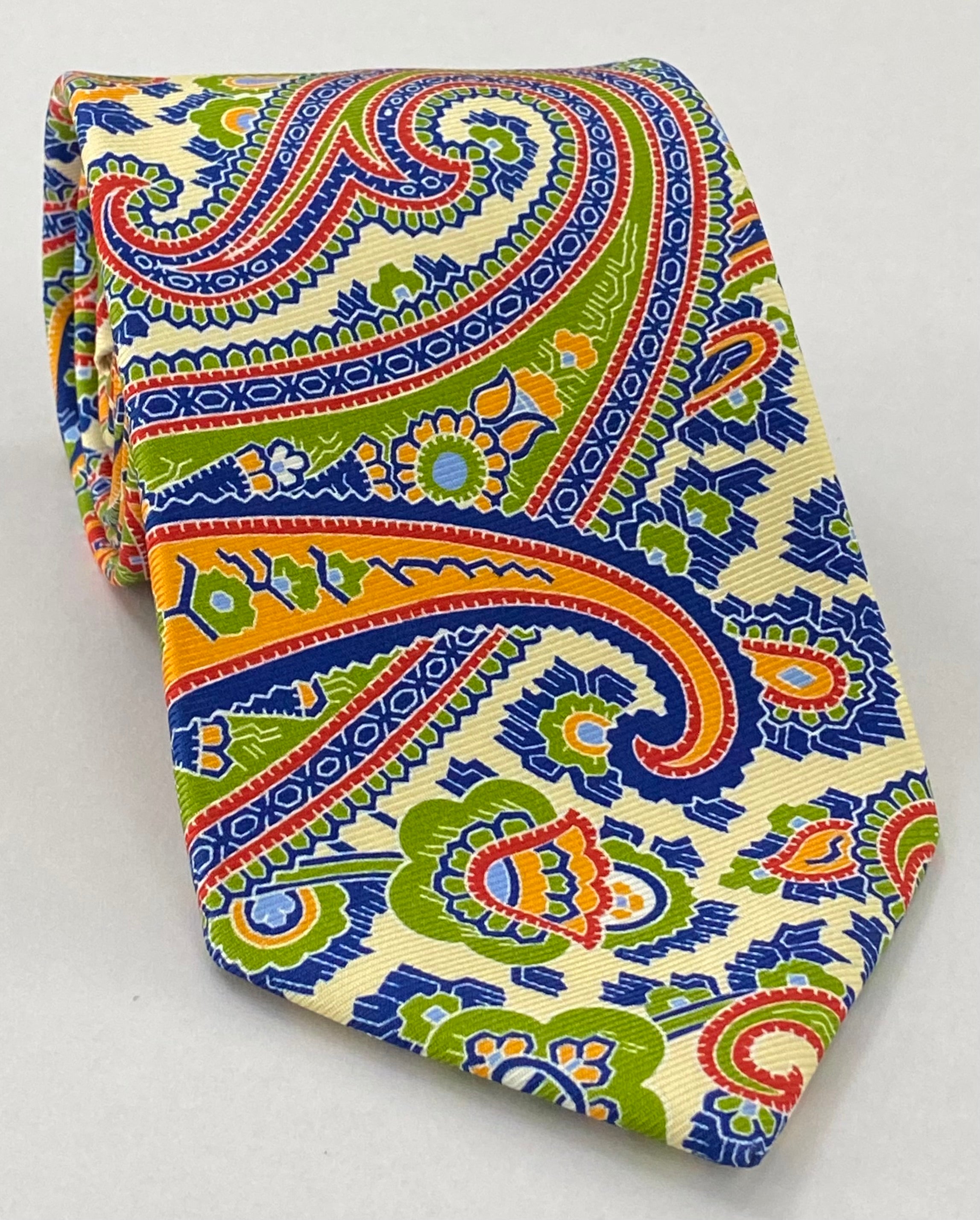 korean 맥클스필드 모던 마더 프린트 실크 타이 MMPT-99