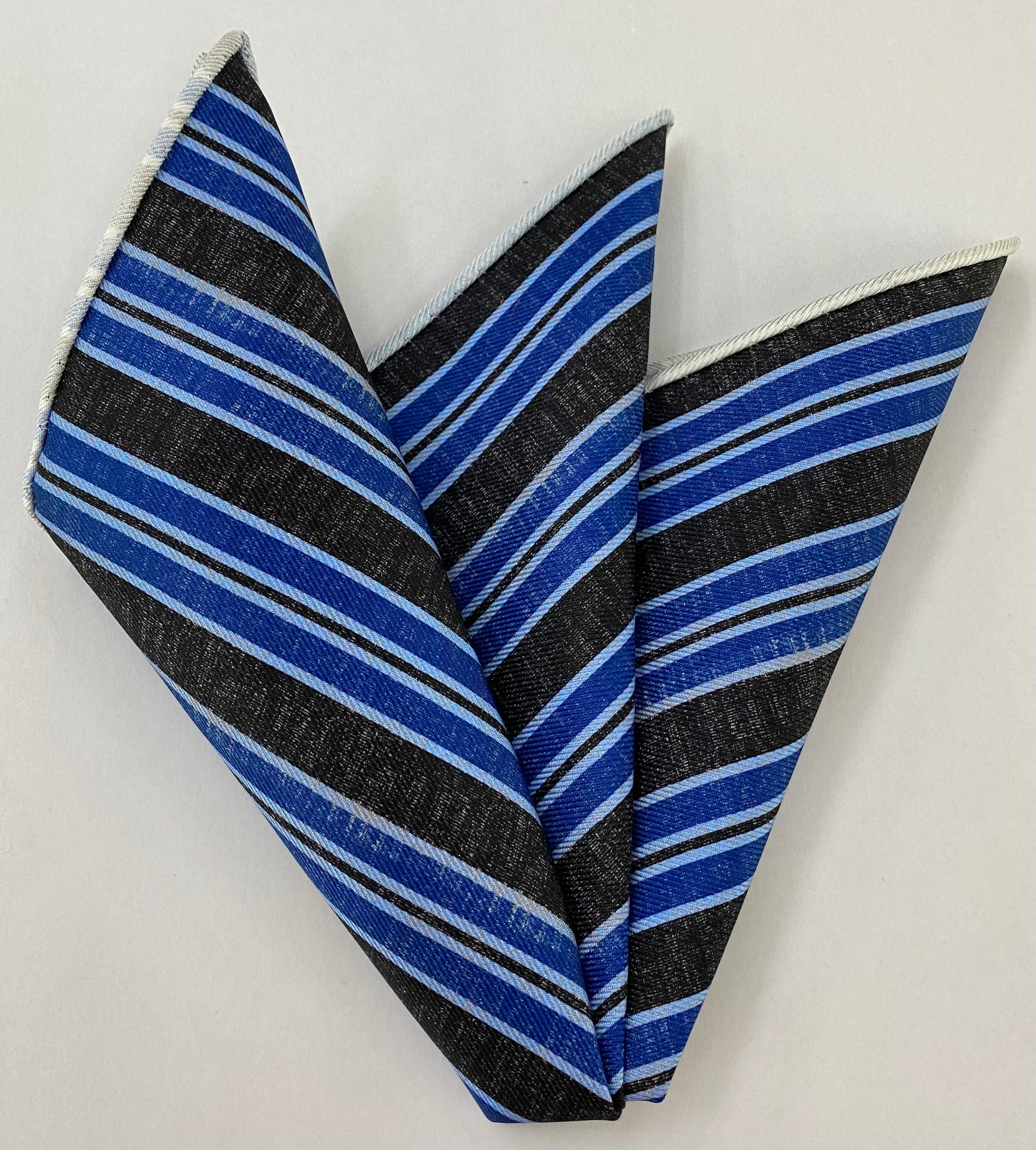 Modern Madder Print Stripe Silk Pocket Square MMSP-3